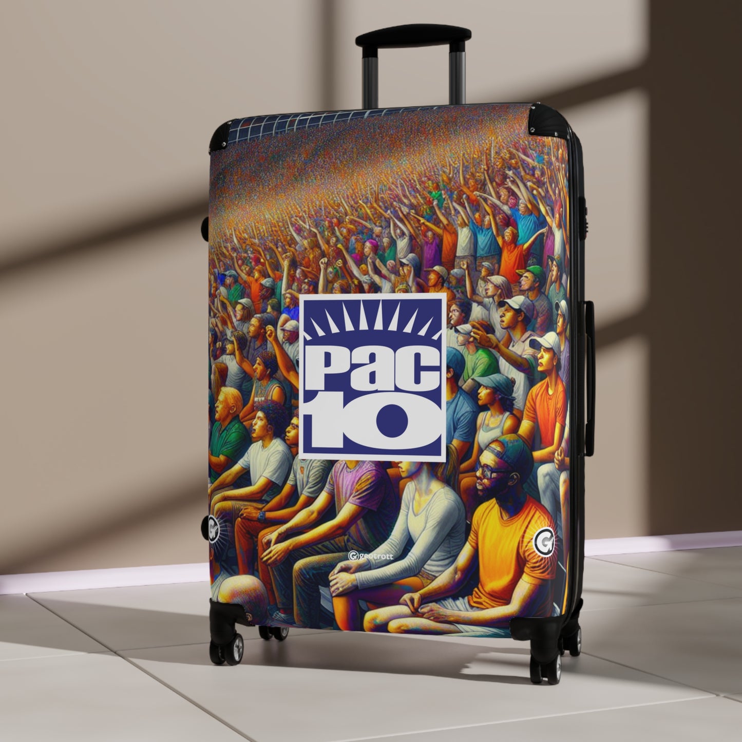 Pac 10 Collegiate Western Athletic Conference Luggage Bag Rolling Suitcase Spinner