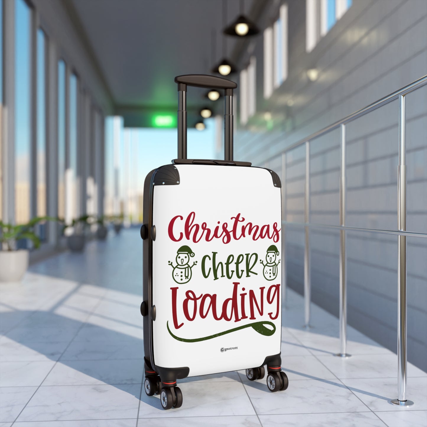 Christmas Season Christmas Cheer Loading Luggage Bag Rolling Suitcase Spinner
