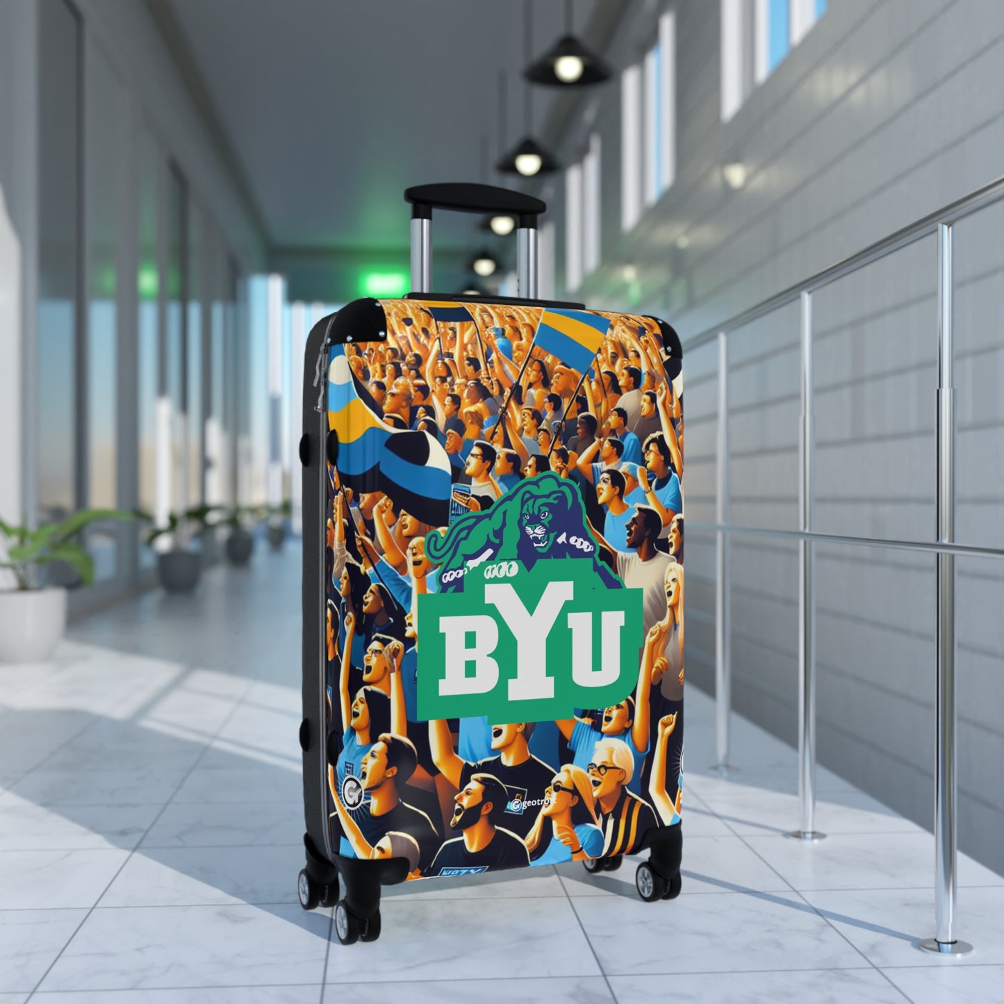 Brigham Young University Team College Team Luggage Bag Rolling Suitcase Spinner