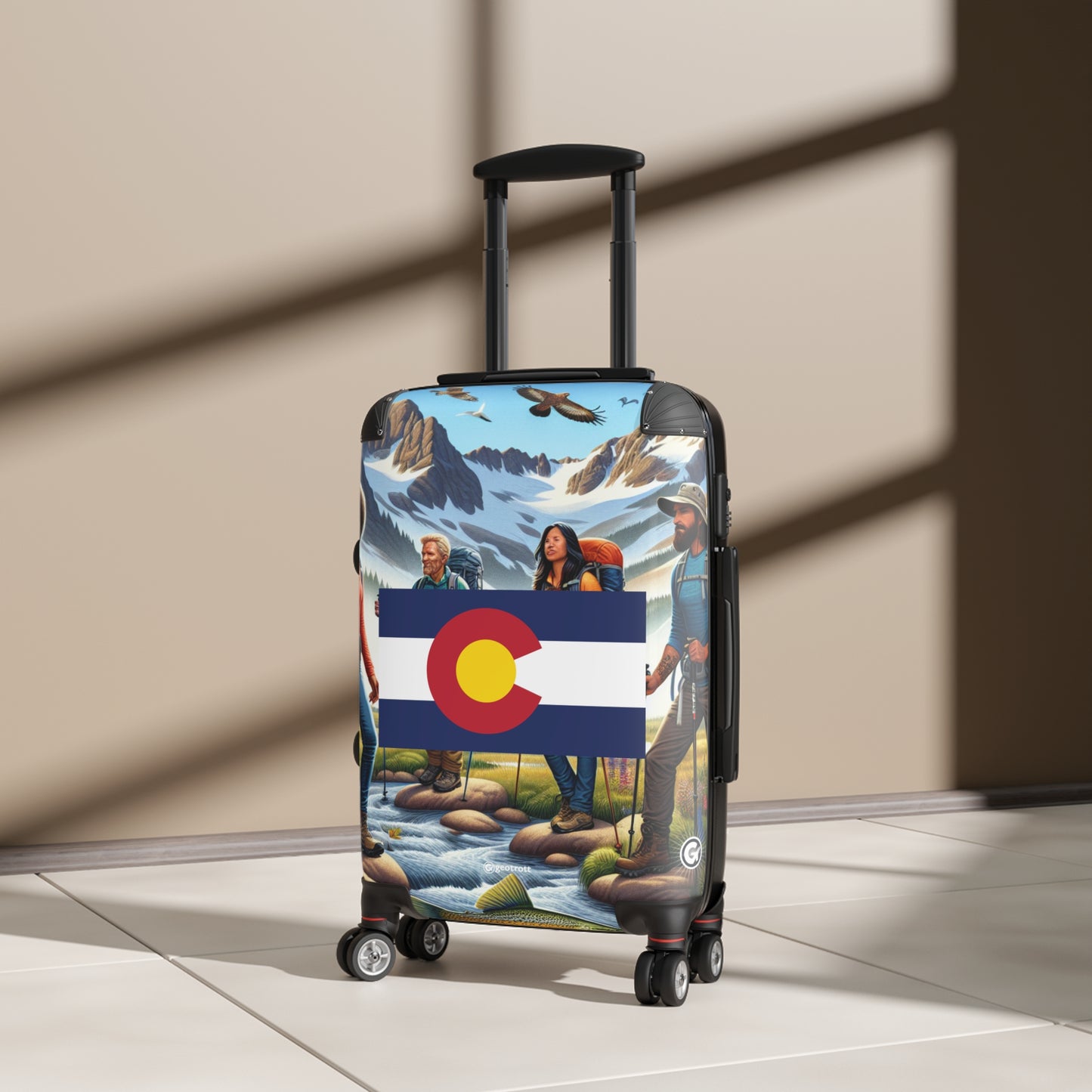 Colorado Usa State Flags Luggage Bag Rolling Suitcase Spinner