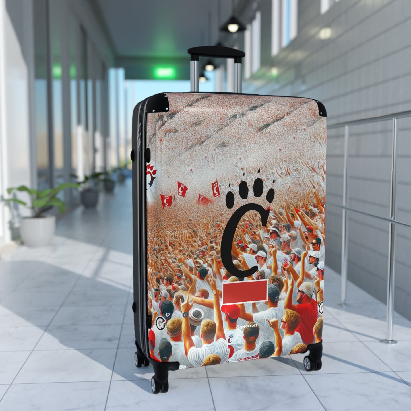 Cincinnati Bearcats Football Team College Team Luggage Bag Rolling Suitcase Spinner
