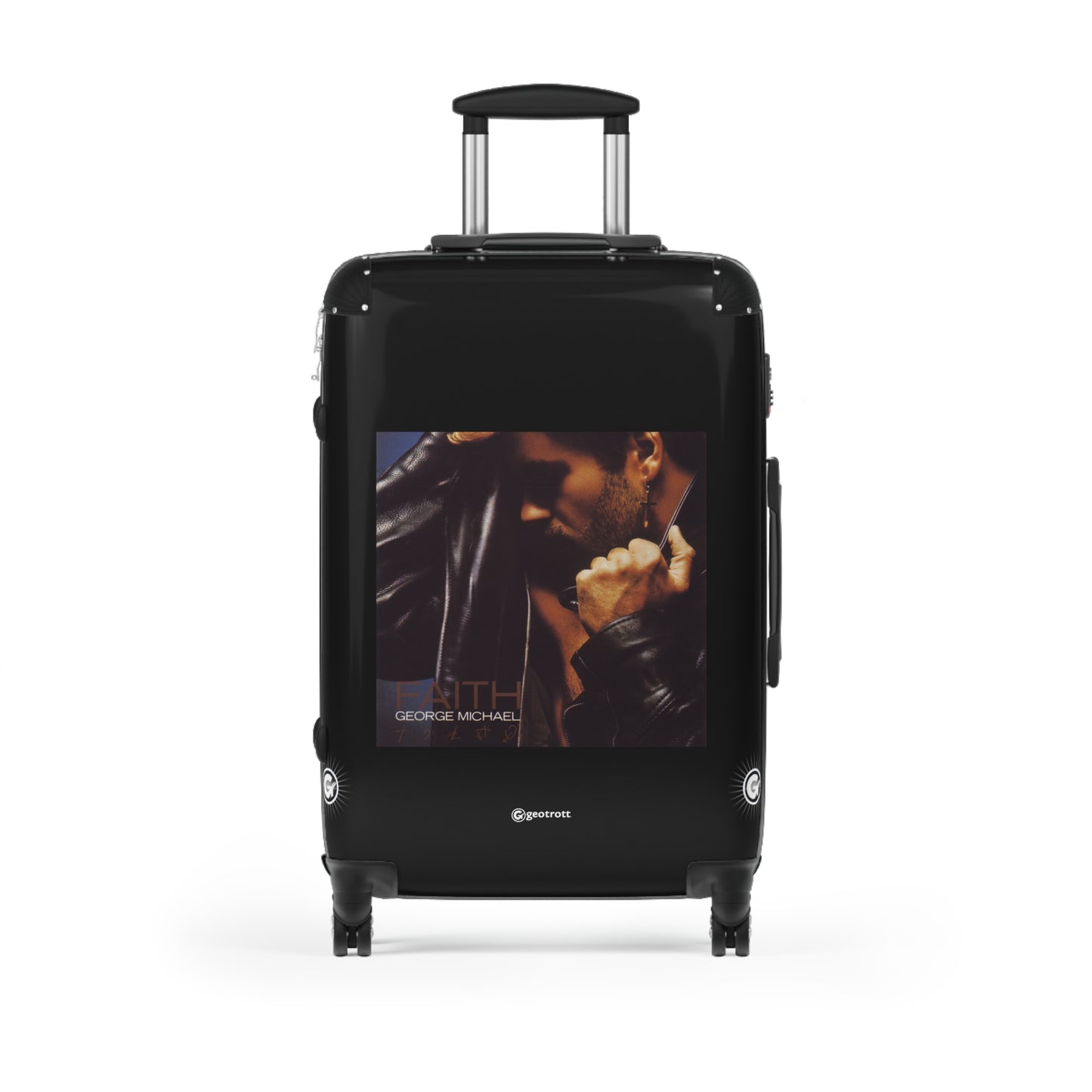 George Michael Faith Eighties Music Album Luggage Bag Rolling Suitcase Spinner
