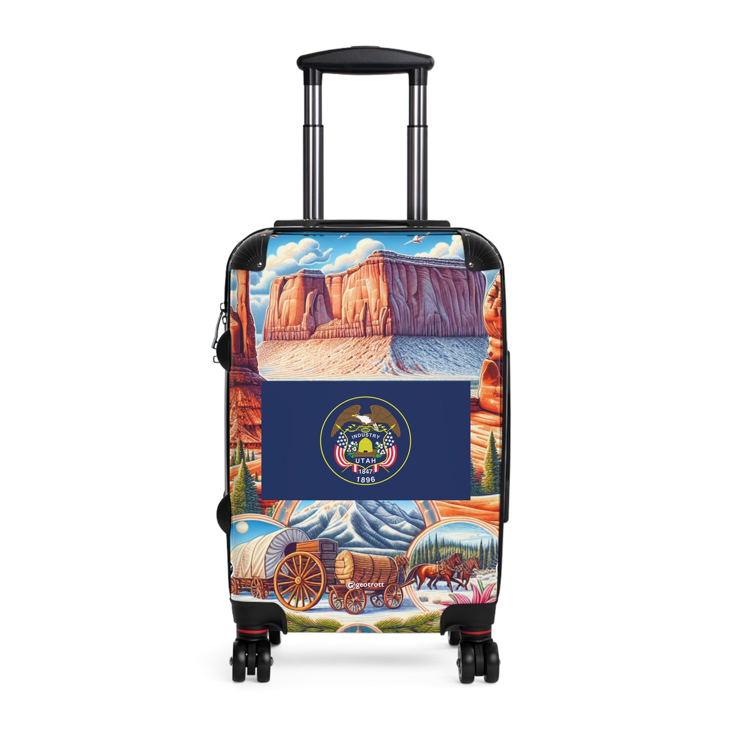 Utah USA STATE FLAGS Luggage Bag Rolling Suitcase Spinner