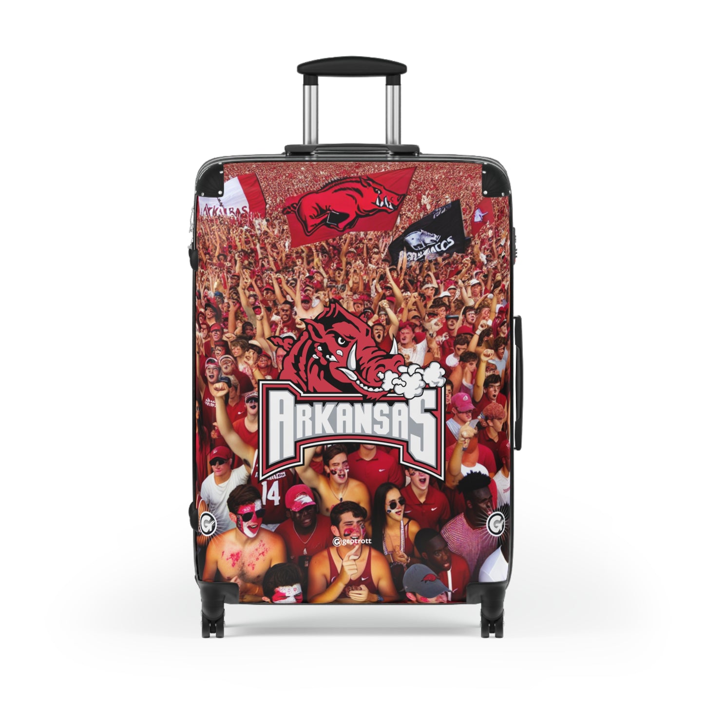 Arkansas Razorbacks Football Team Luggage Bag Rolling Suitcase Spinner