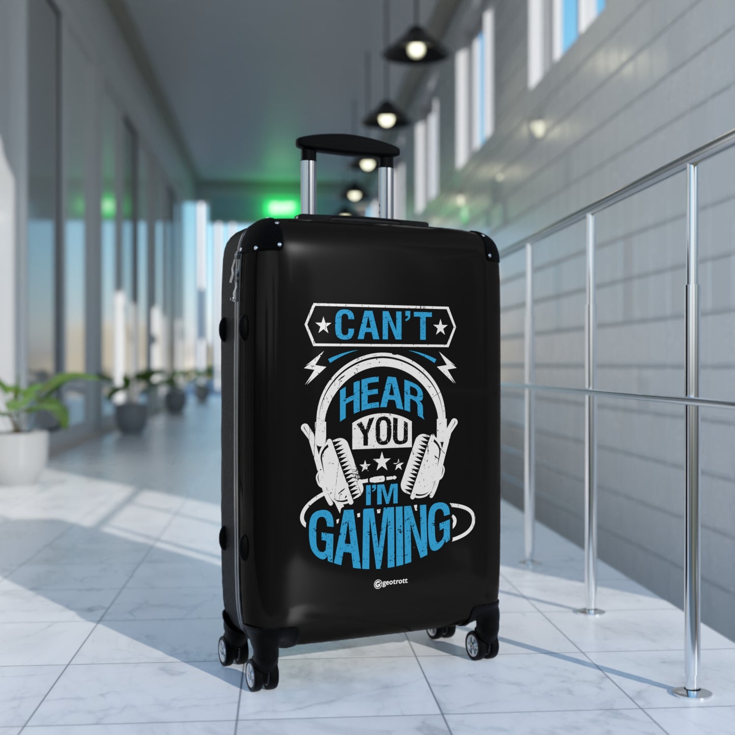 Can't Hear you I'm Gaming Gamer Gaming Suitcase-Bags-Geotrott