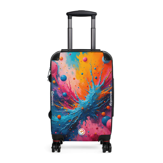 Cyan Storm Crashing on Tangerine Skies