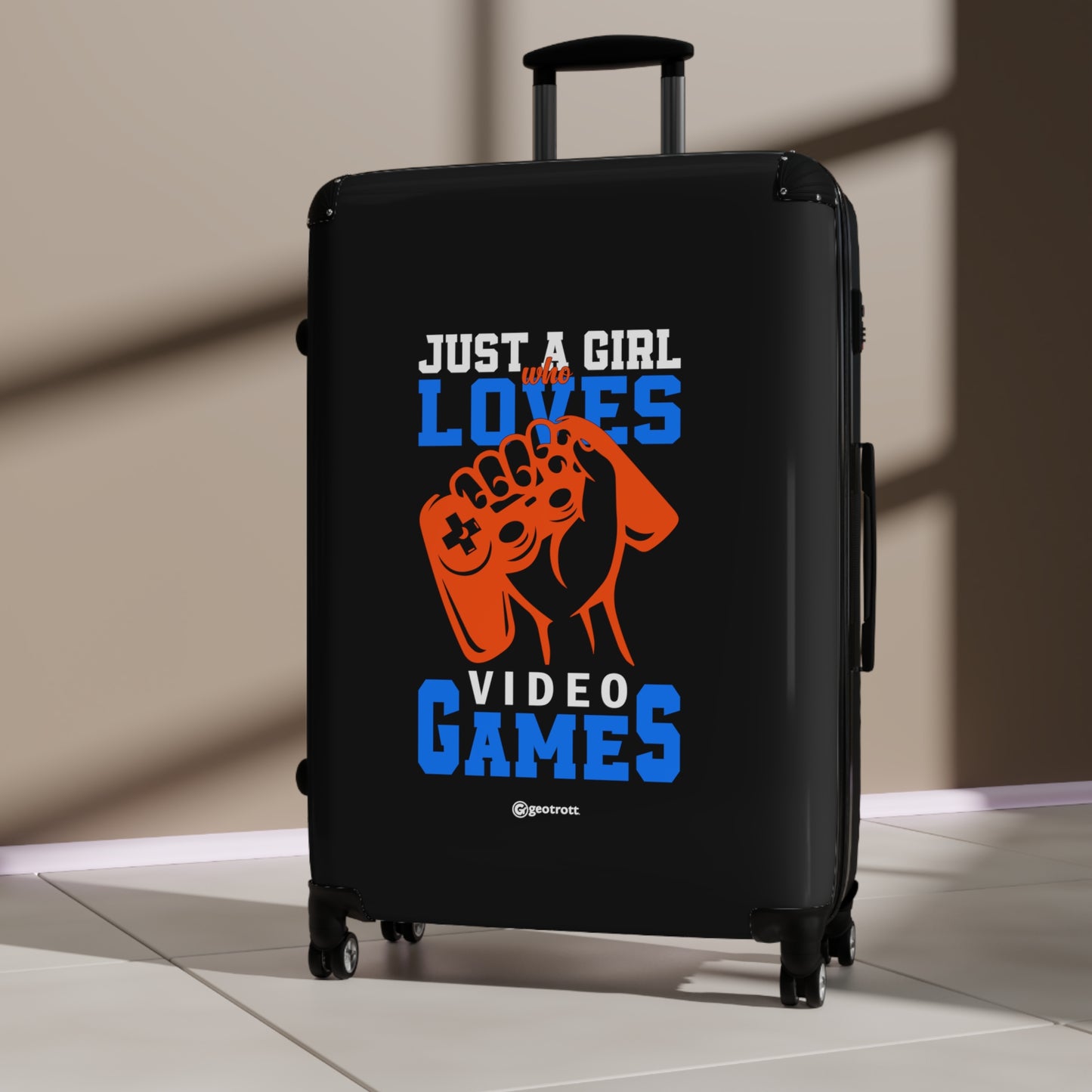 Just a Girl who loves Video Games Gamer Gaming Suitcase-Bags-Geotrott