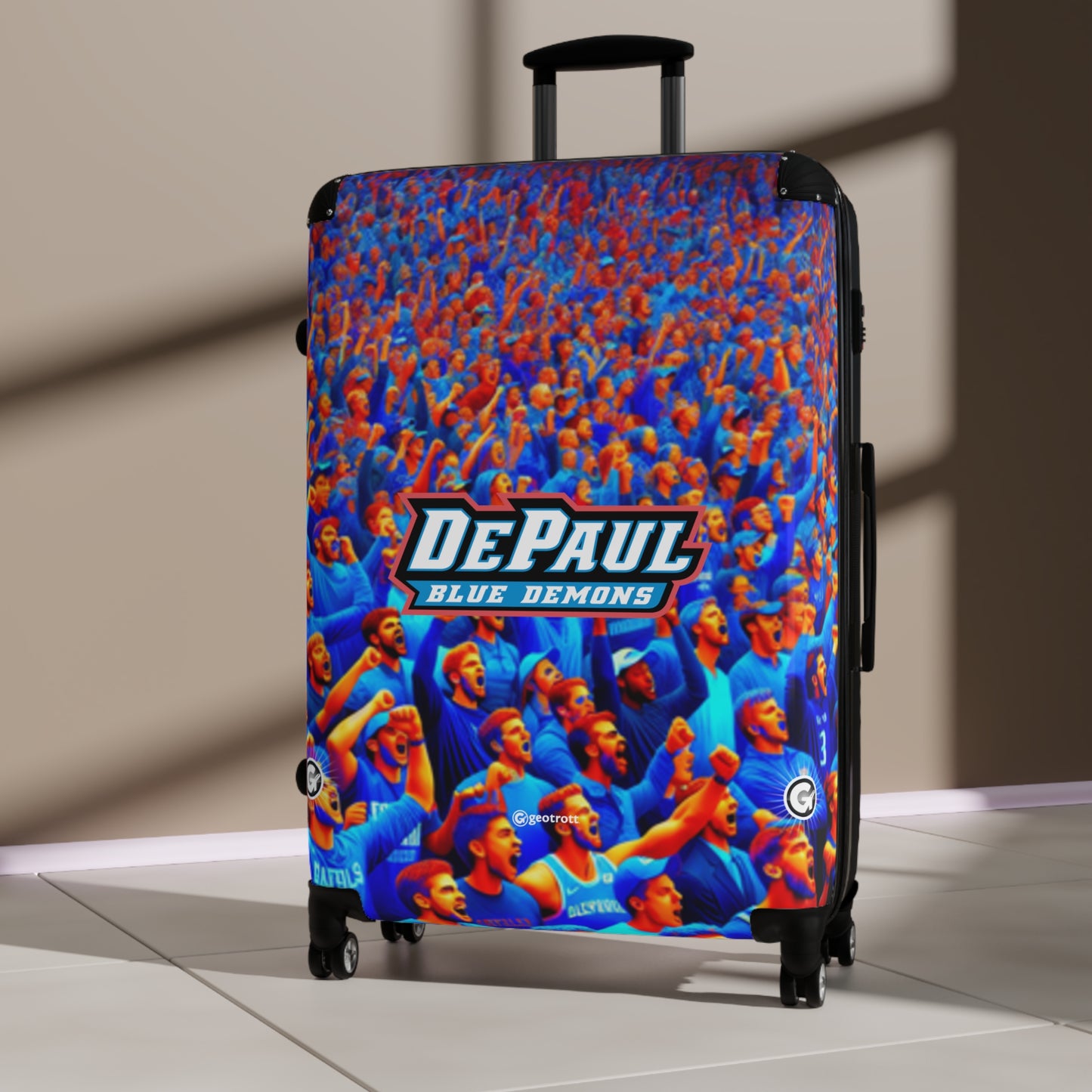 DePaul Blue Demons Mens Basketball COLLEGE Team Luggage Bag Rolling Suitcase Spinner