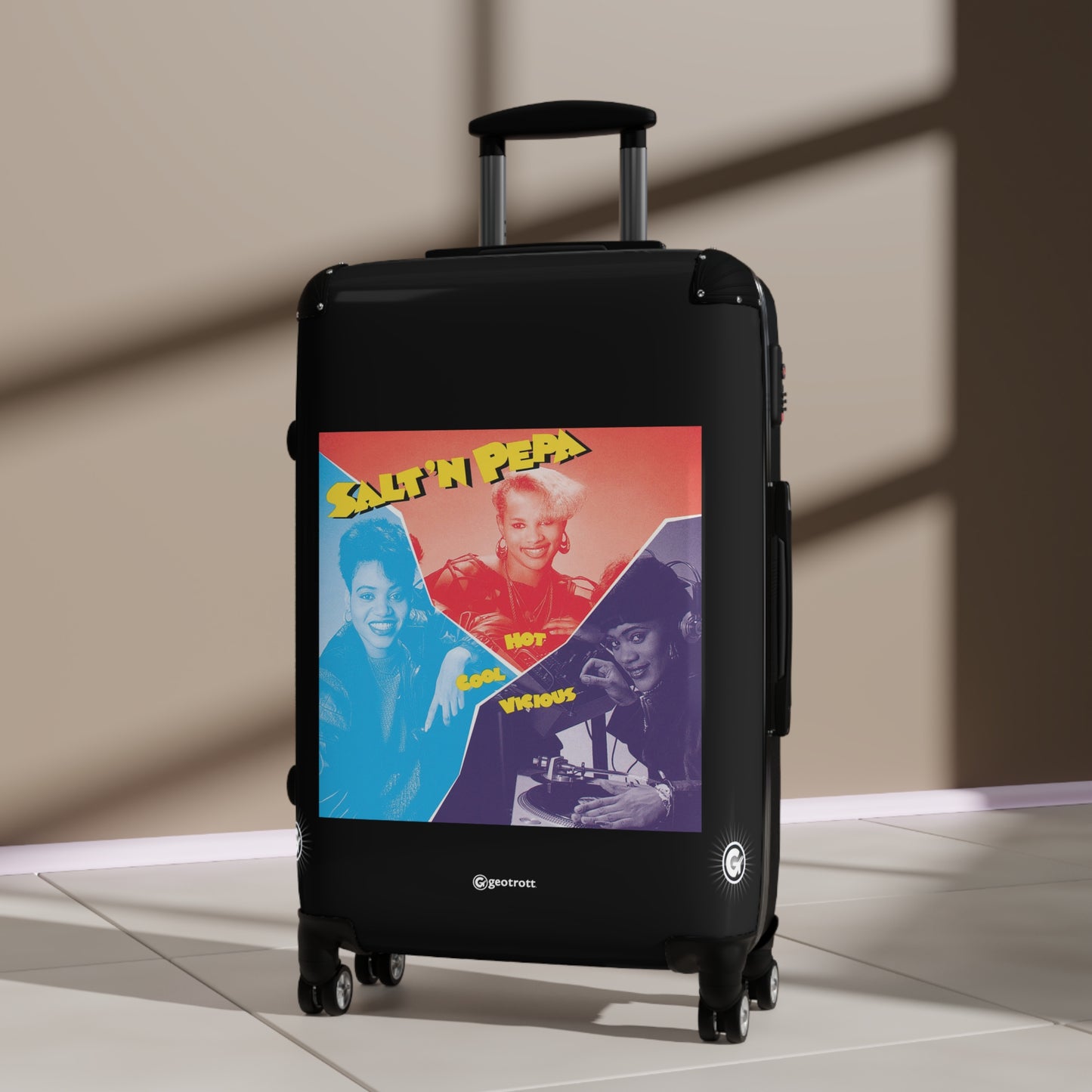 Salt N Pepa Hot Cool & Vicious 1986 Luggage Bag Rolling Suitcase Spinner