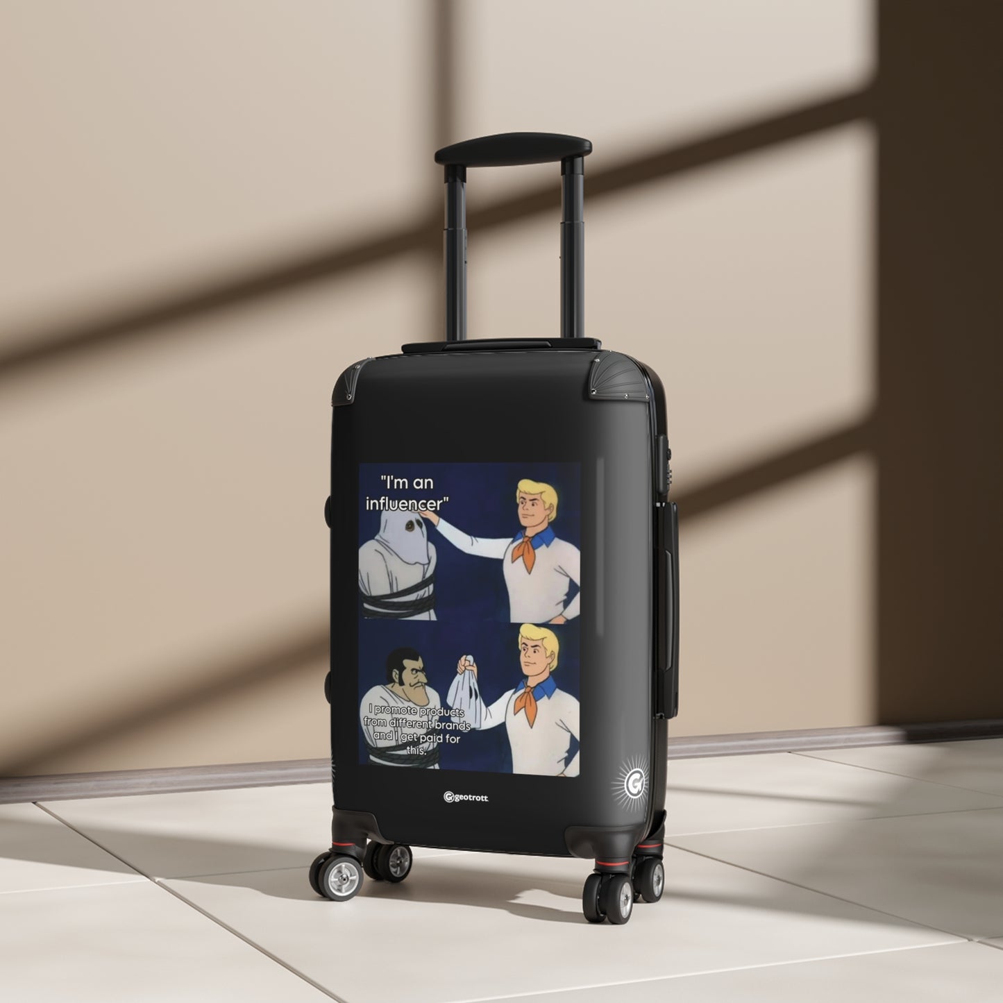 I am an Influencer Scooby-Doo Joke MEME Funny Inspirational Luggage Bag Rolling Suitcase Spinner