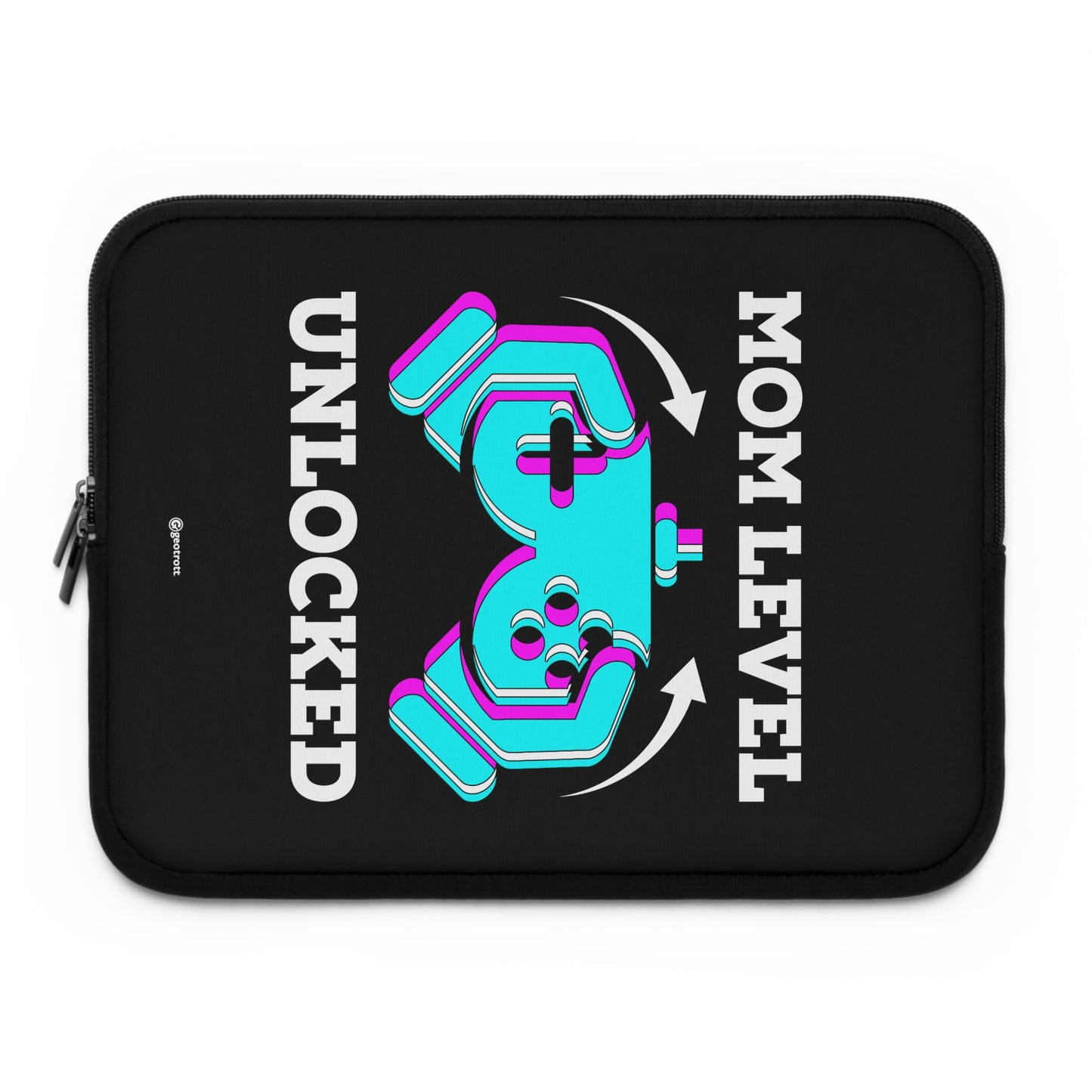 Mom Level Unlocked Gamer Gaming Lightweight Smooth Neoprene Laptop Sleeve