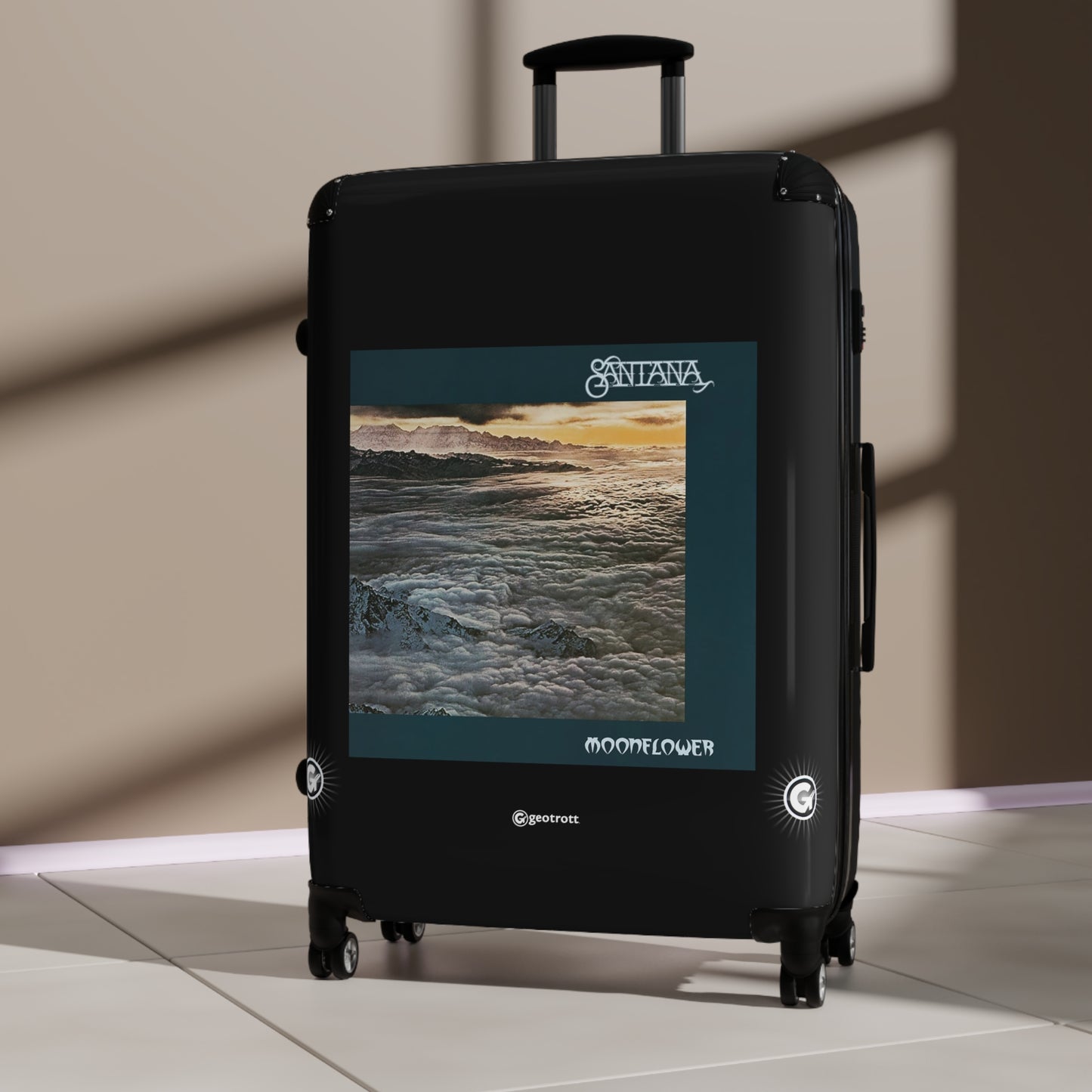 Carlos Santana "Moonflower" Music Album Luggage Bag Rolling Suitcase Spinner