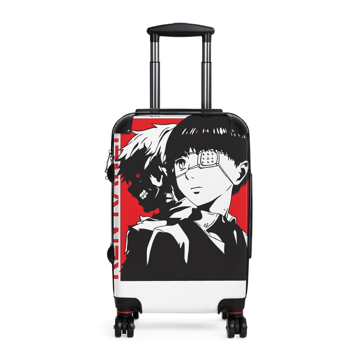 Ken Kaneki: Tokyo Ghoul Anime Portrait, Black And White Manga Art With Red Accents