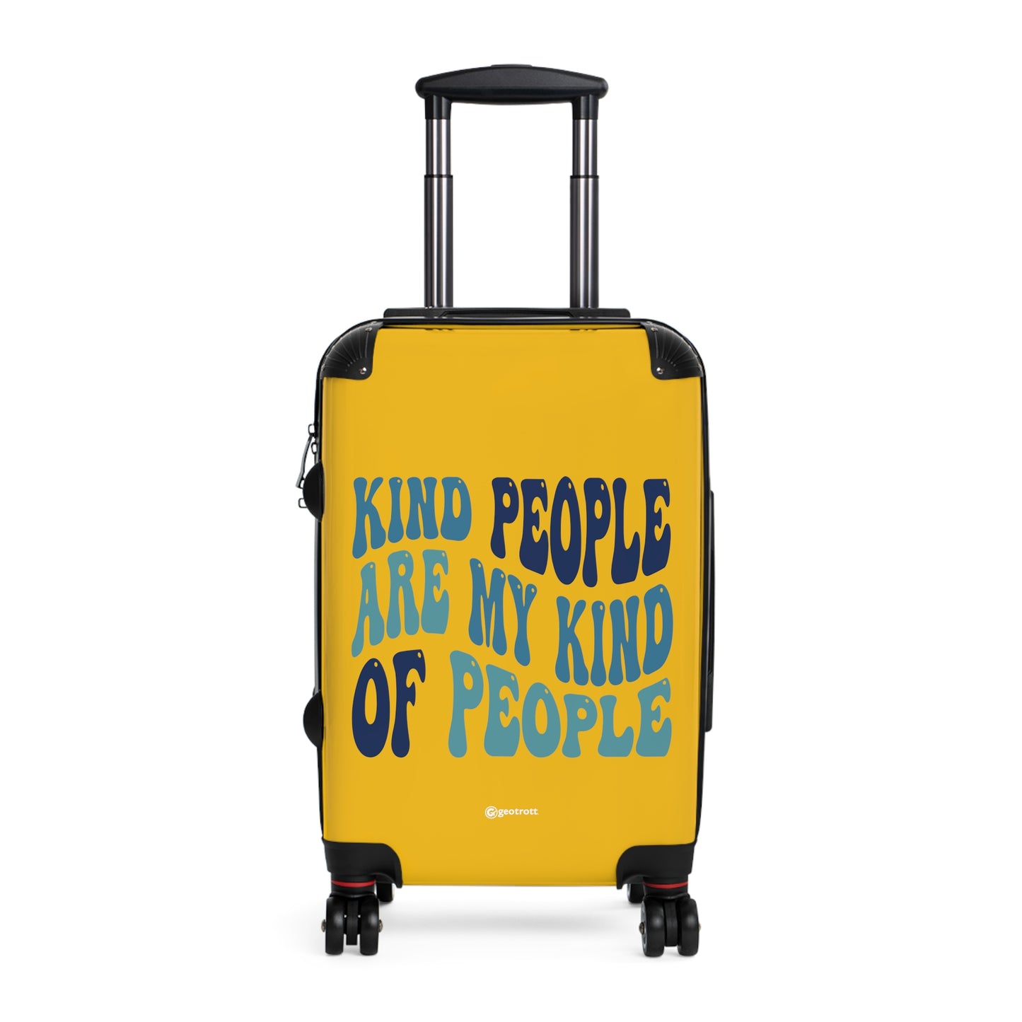 Emotive Inspirational Kind People Are My Kind Of People Yellow Luggage Bag Rolling Suitcase Spinner