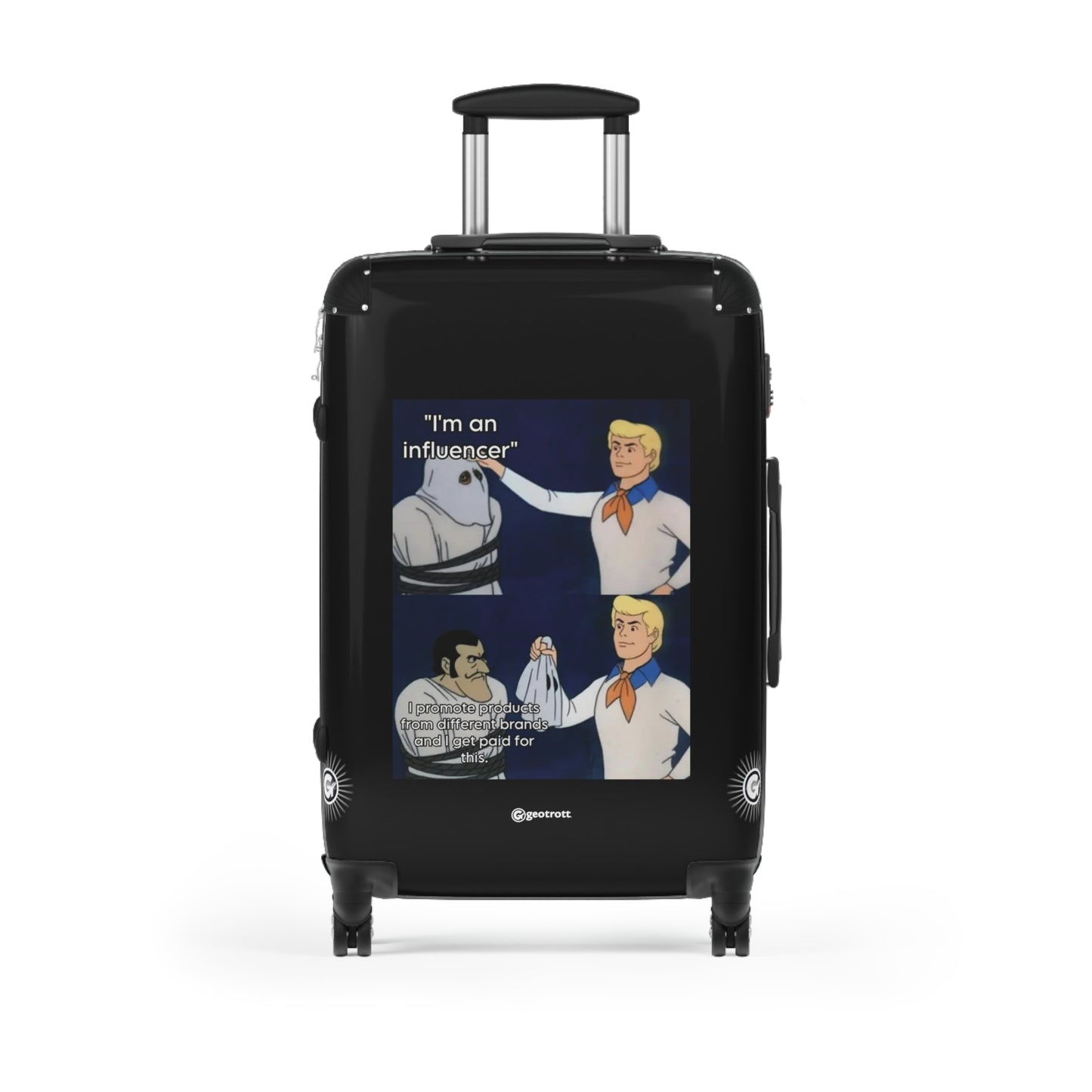 I am an Influencer Scooby-Doo Joke MEME Funny Inspirational Luggage Bag Rolling Suitcase Spinner