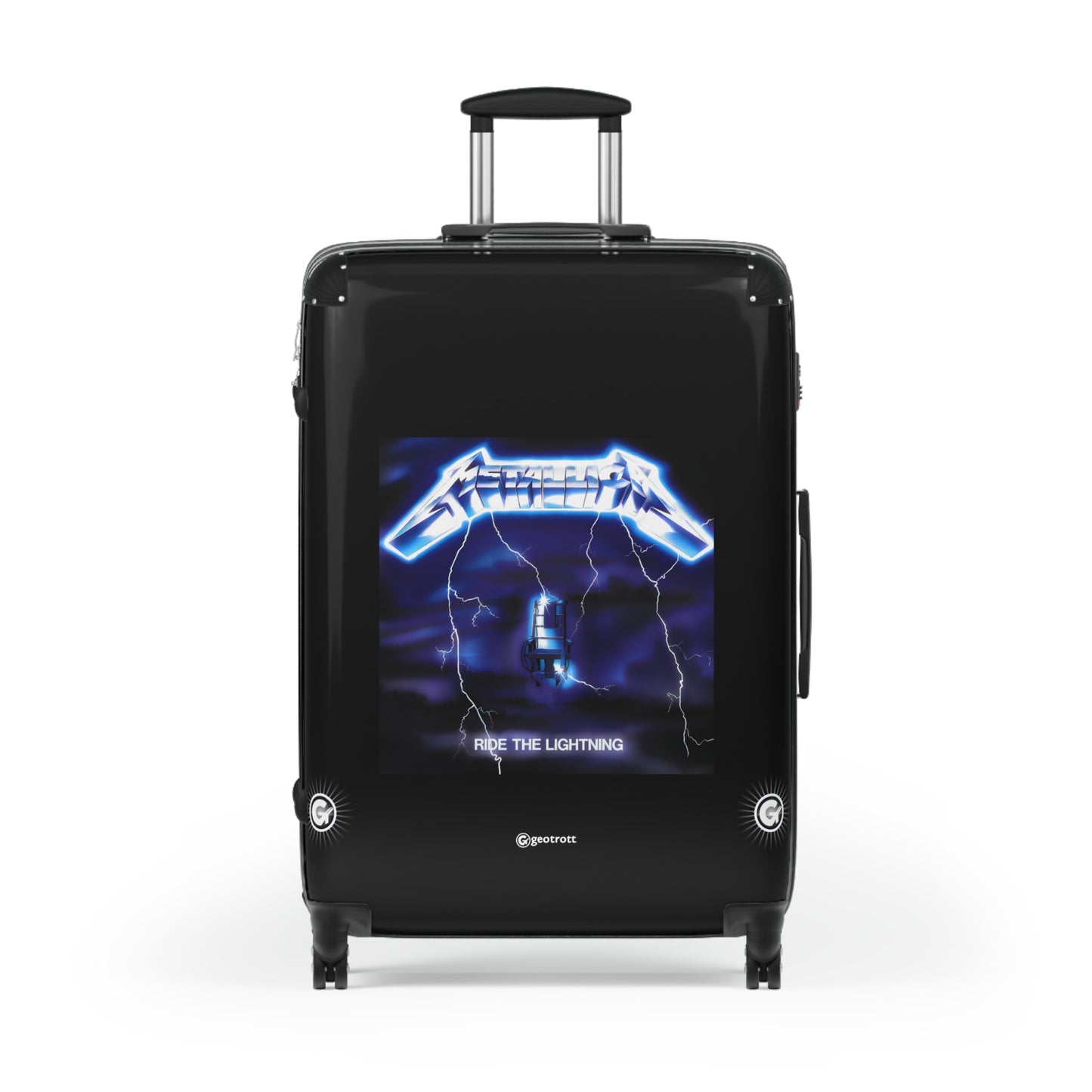 Metallica Ride The Lightning Eighties Music Album Luggage Bag Rolling Suitcase Spinner