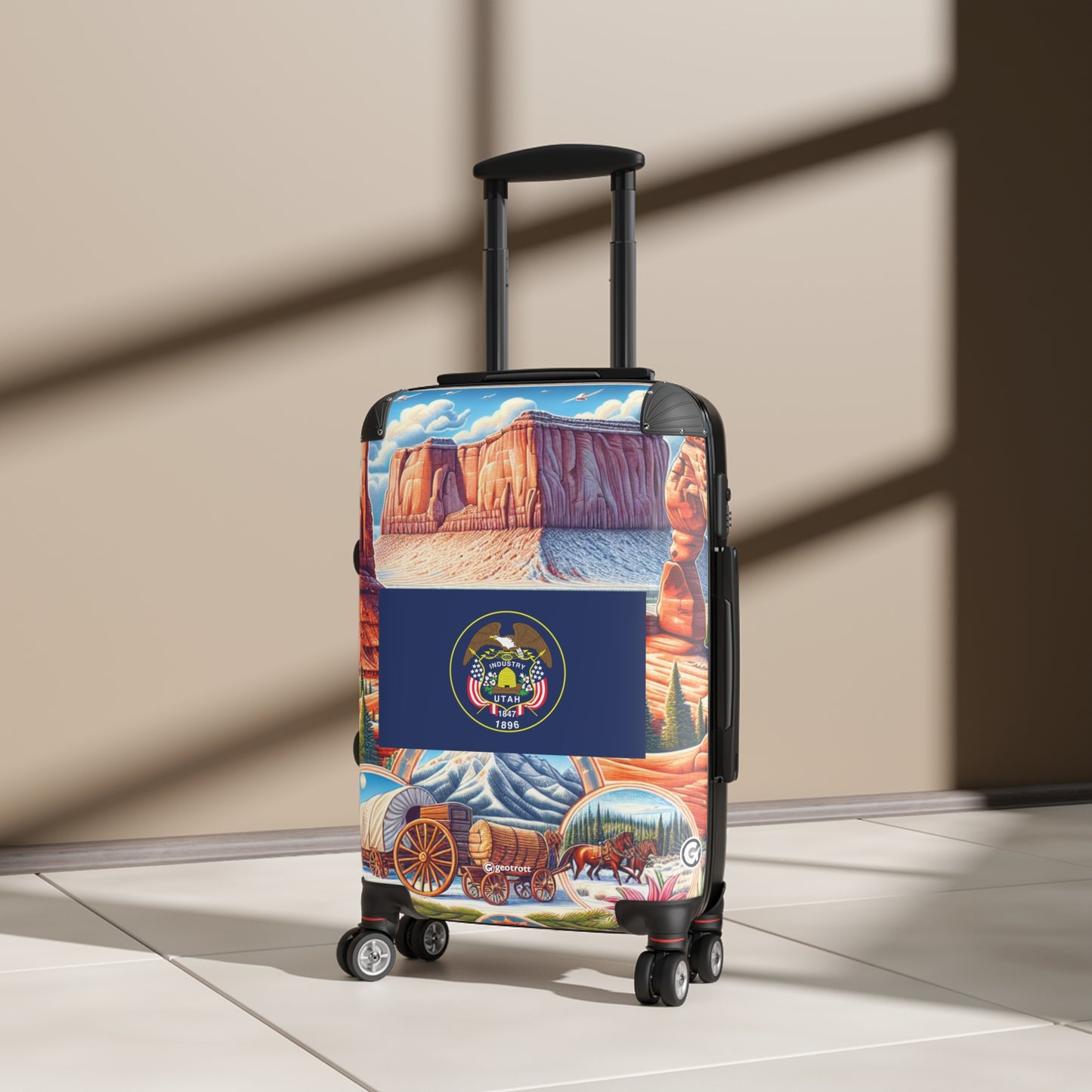 Utah USA STATE FLAGS Luggage Bag Rolling Suitcase Spinner