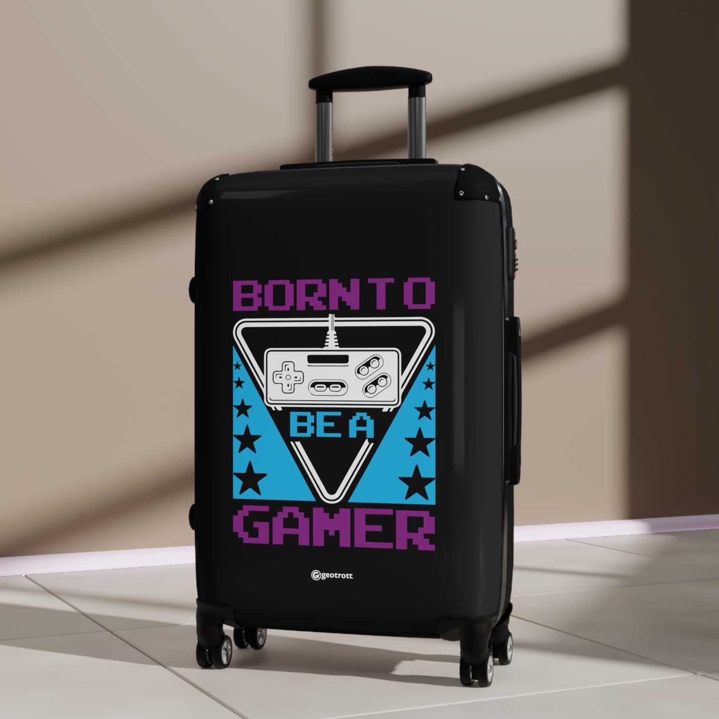 Born to be a Gamer Gamer Gaming Suitcase-Bags-Geotrott