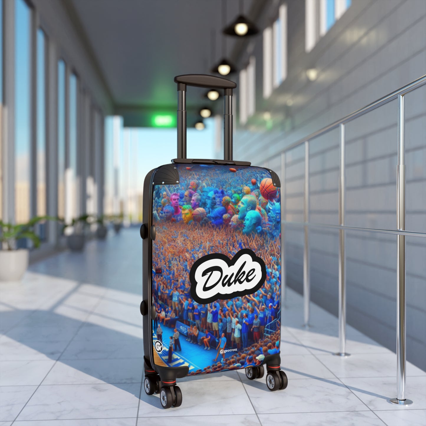The Duke University Blue Devils Mens Basketball Ncaa Team Luggage Bag Rolling Suitcase Spinner