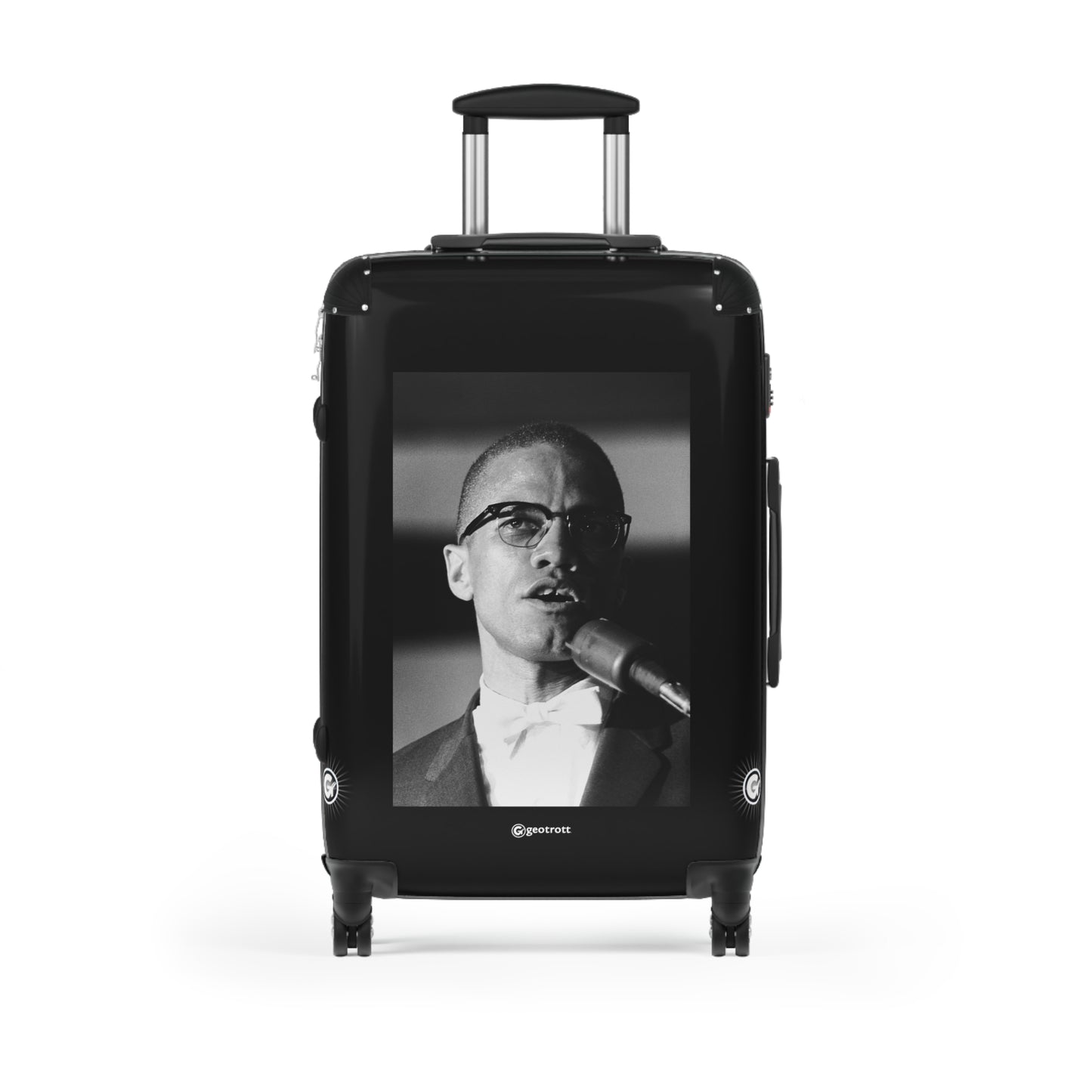 Malcolm X African American Revolutionary 20Th Century Photos Luggage Bag Rolling Suitcase Spinner