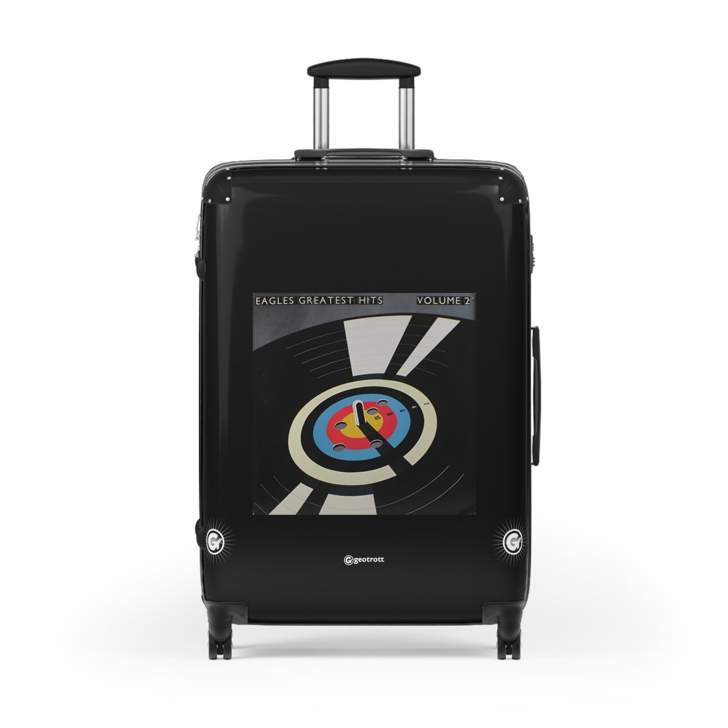 Eagles Greatest Hits Volume 2 Eighties Music Album Luggage Bag Rolling Suitcase Spinner