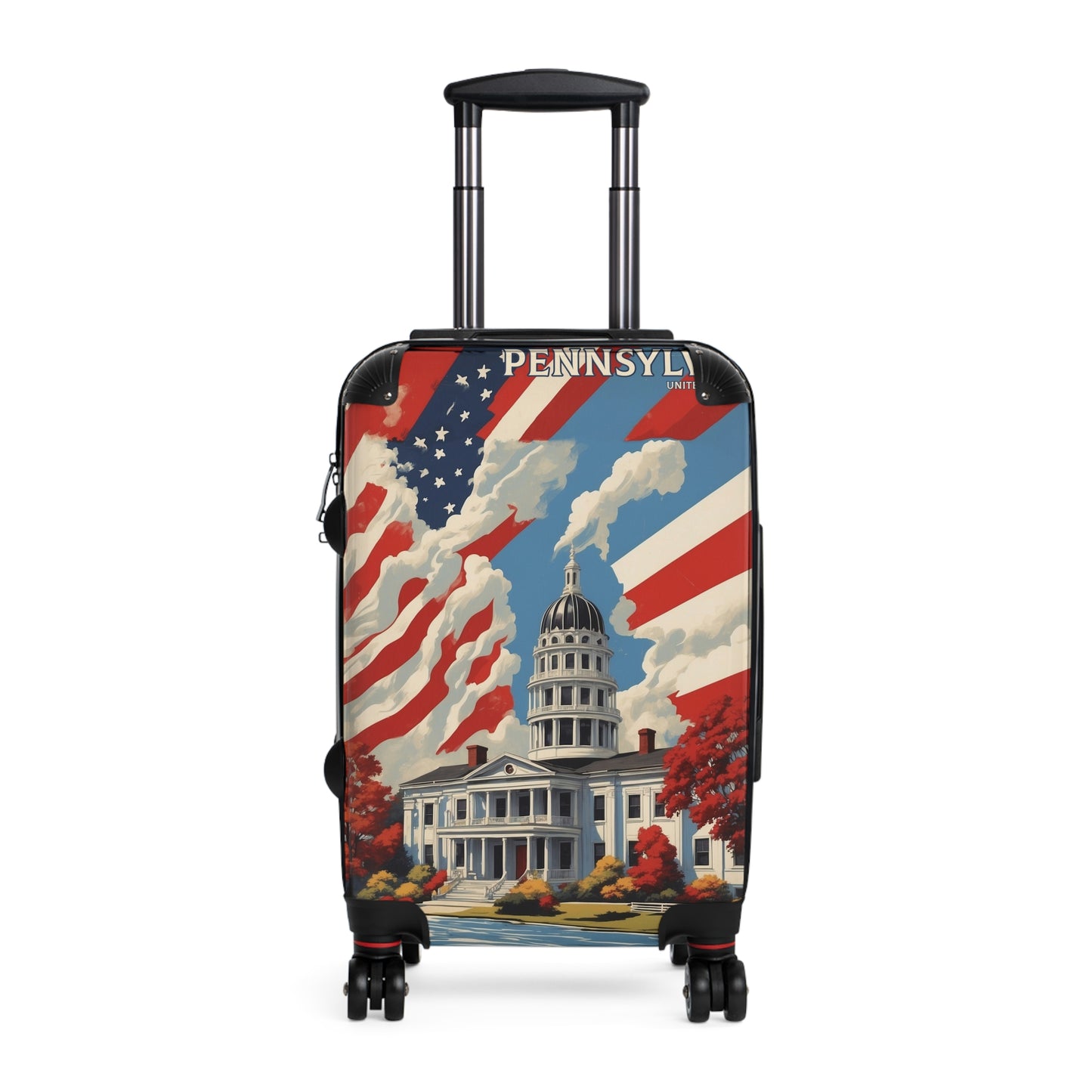 Pennsylvania'S Capitol Glory: Vintage Travel Poster, Patriotic Harrisburg Landmark Vintage Travel Poster