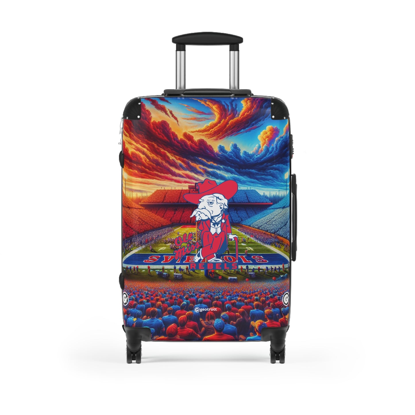 Mississippi Ole Miss Rebel College Team Luggage Bag Rolling Suitcase Spinner