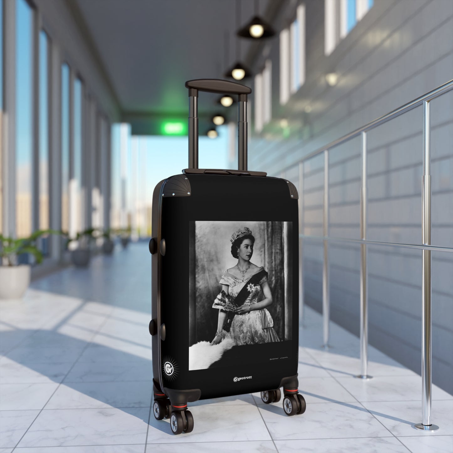 Queen Elizabeth Ii Of England 20Th Century Photos Luggage Bag Rolling Suitcase Spinner