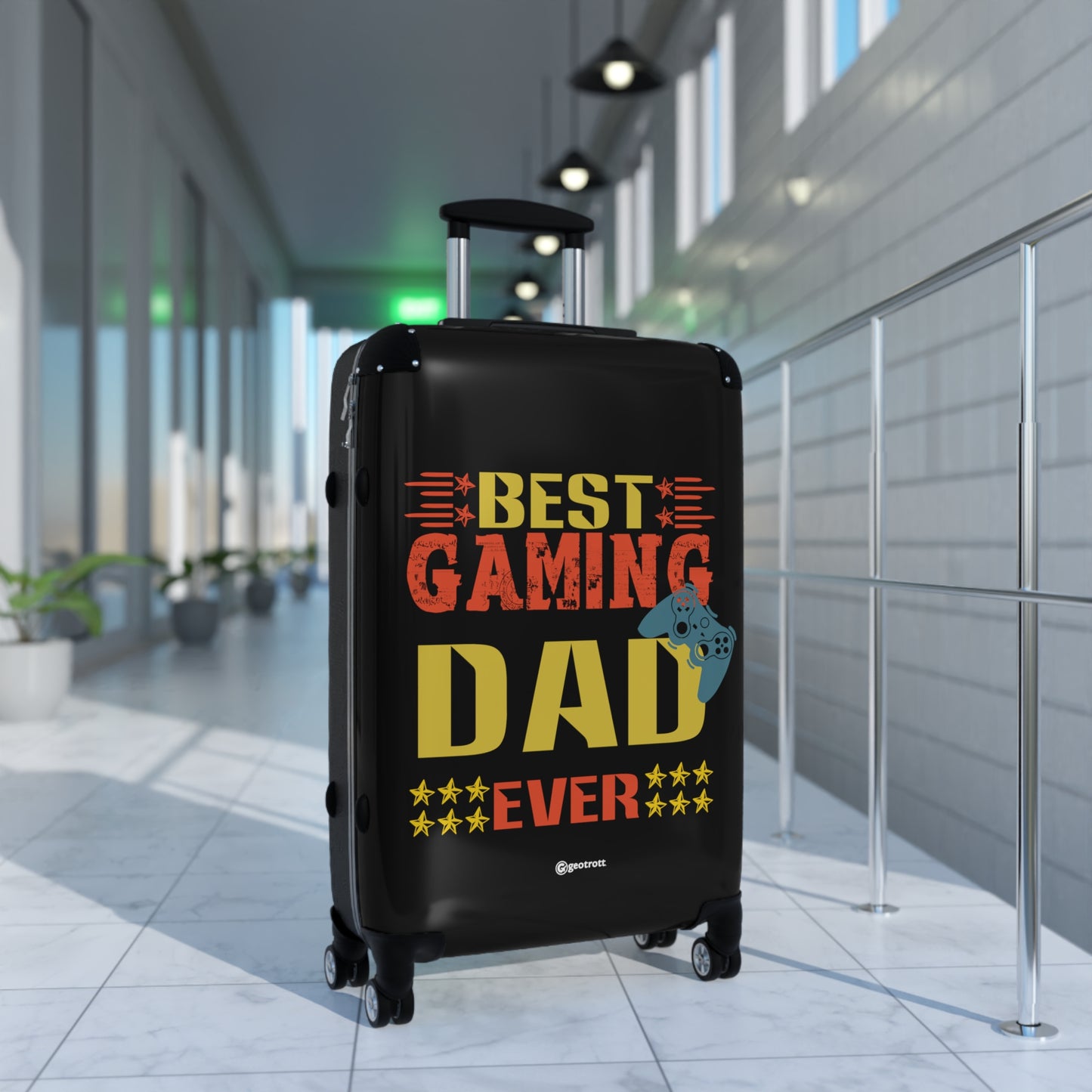 Best Gaming Dad Emotive Inspirational Fathers Day Luggage Bag Rolling Suitcase Spinner