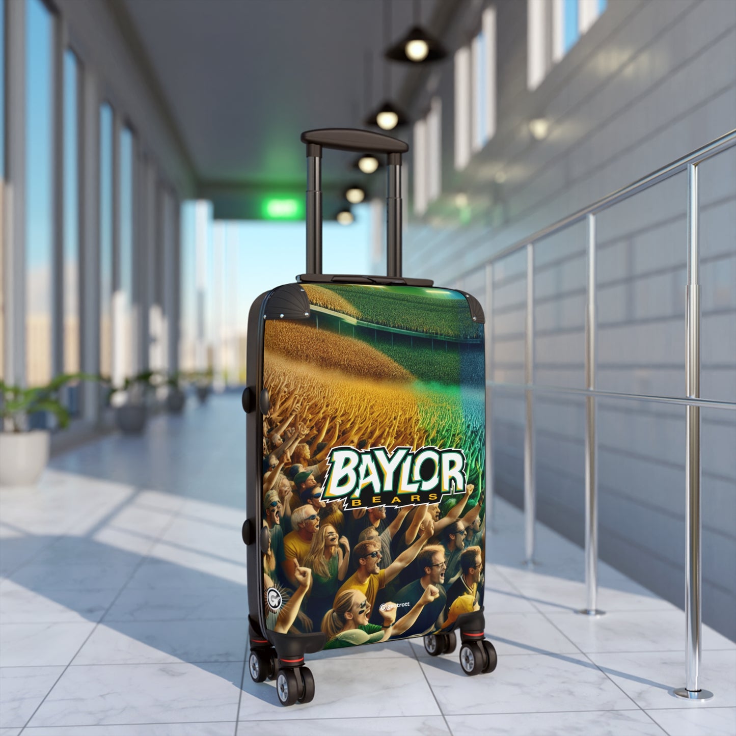 Baylor Bears Football University College Teams Luggage Bag Rolling Suitcase Spinner