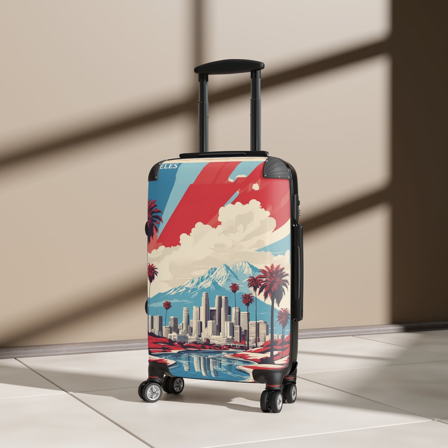 Los Angeles Dreamscape: Vintage Travel Poster, Urban Skyline And Palm Trees Vintage Travel Poster