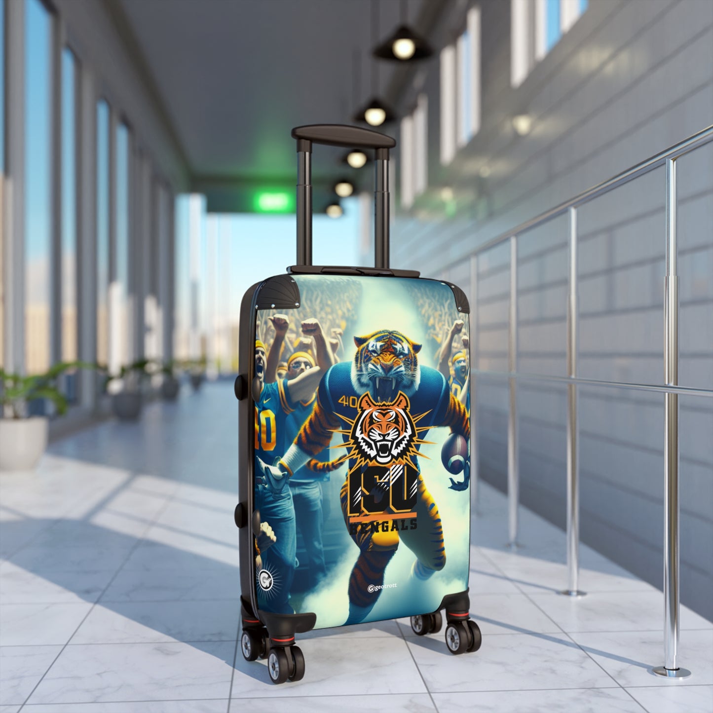 Idaho State University Bengals College Football Team Luggage Bag Rolling Suitcase Spinner