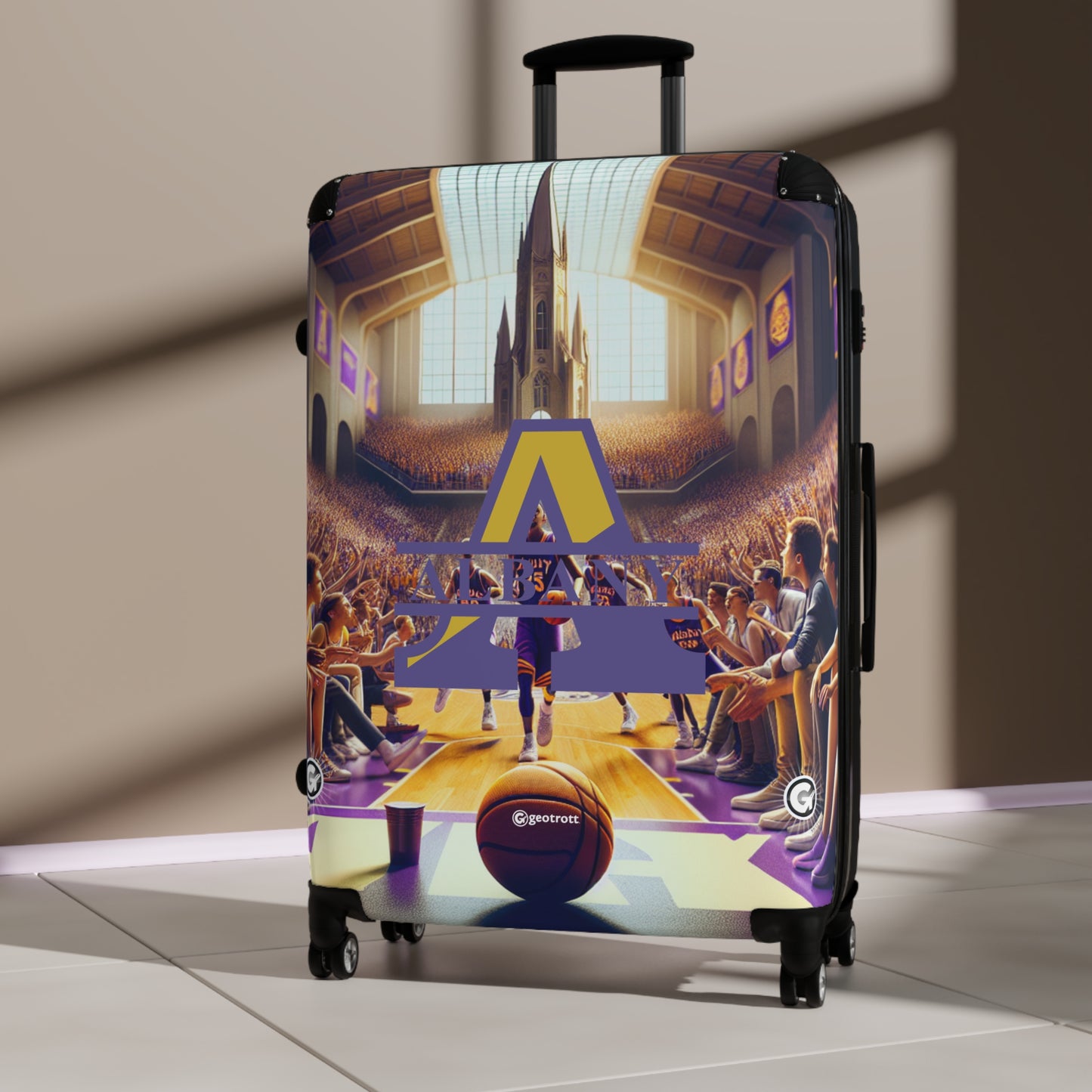 Albany Great Danes University College Teams Luggage Bag Rolling Suitcase Spinner