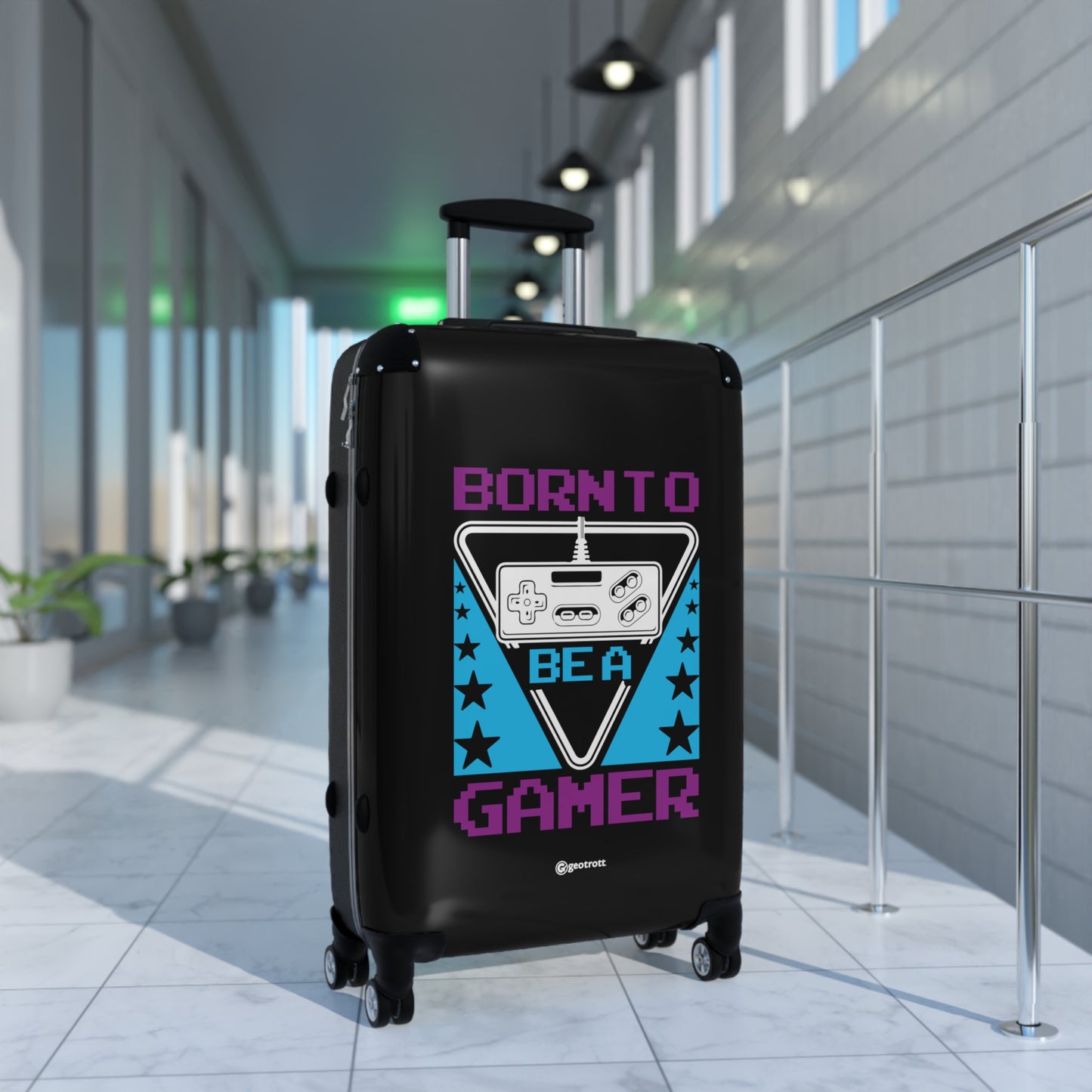 Born to be a Gamer Gamer Gaming Suitcase-Bags-Geotrott