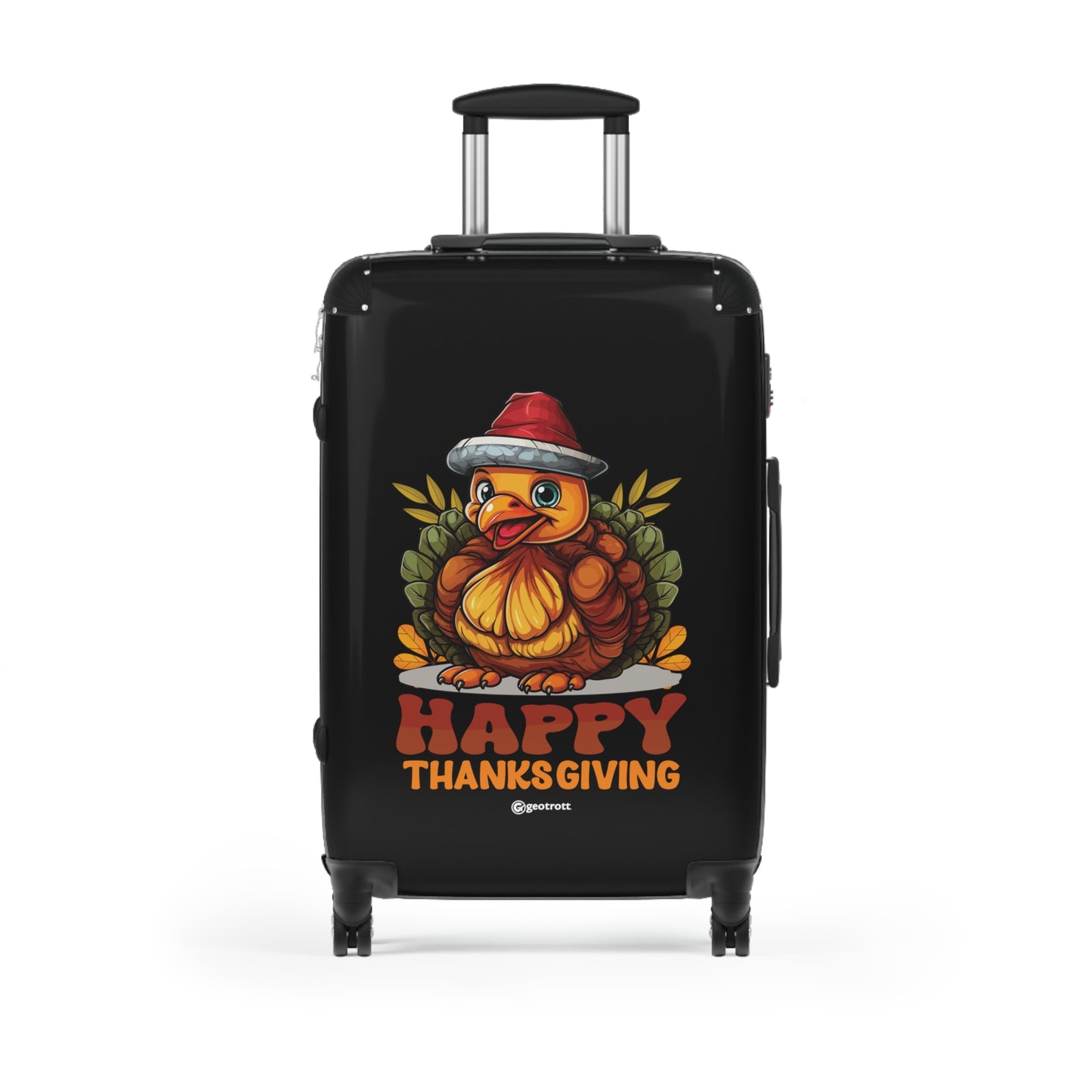 Happy Thanksgiving Cute Turkey Thanksgiving Season Luggage Bag Rolling Suitcase Spinner
