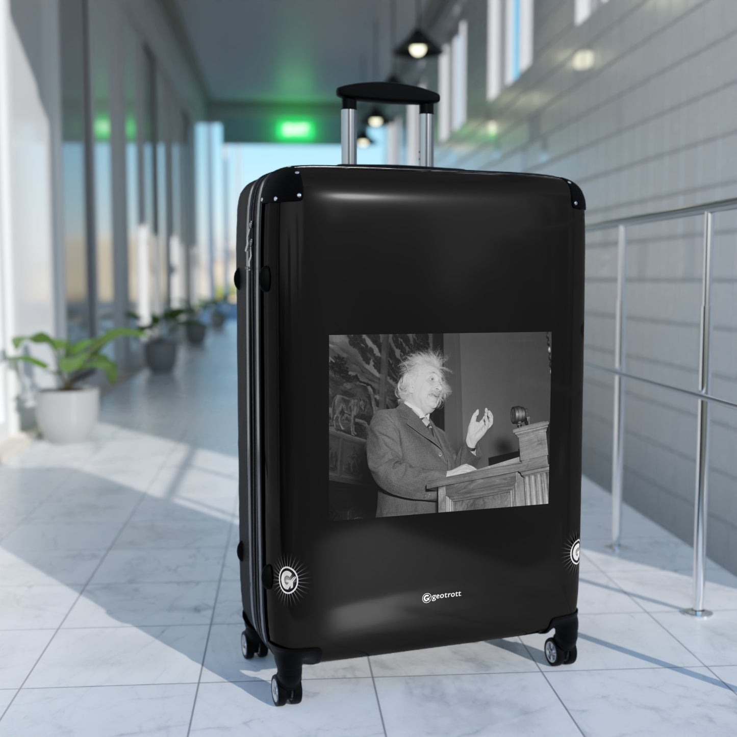 Albert Einstein Addressing Scientists 20Th Century Photos Luggage Bag Rolling Suitcase Spinner