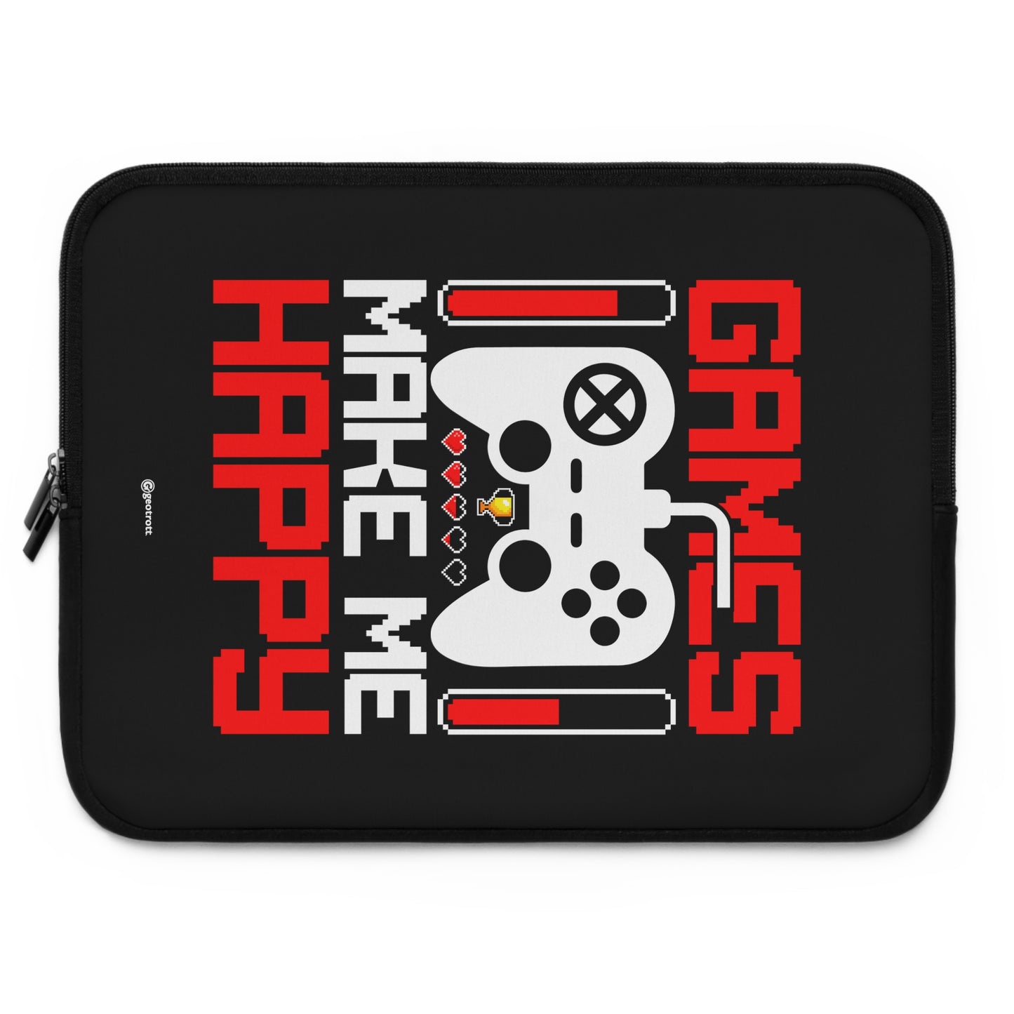 Games Make Me Happy 3 Gamer Gaming Lightweight Smooth Neoprene Laptop Sleeve