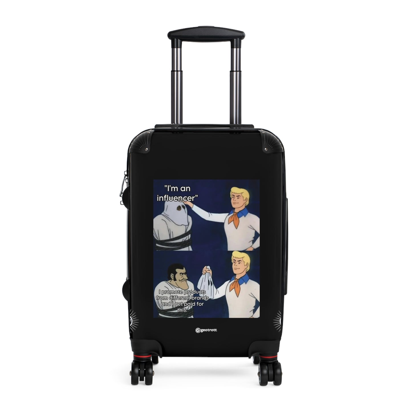 I am an Influencer Scooby-Doo Joke MEME Funny Inspirational Luggage Bag Rolling Suitcase Spinner