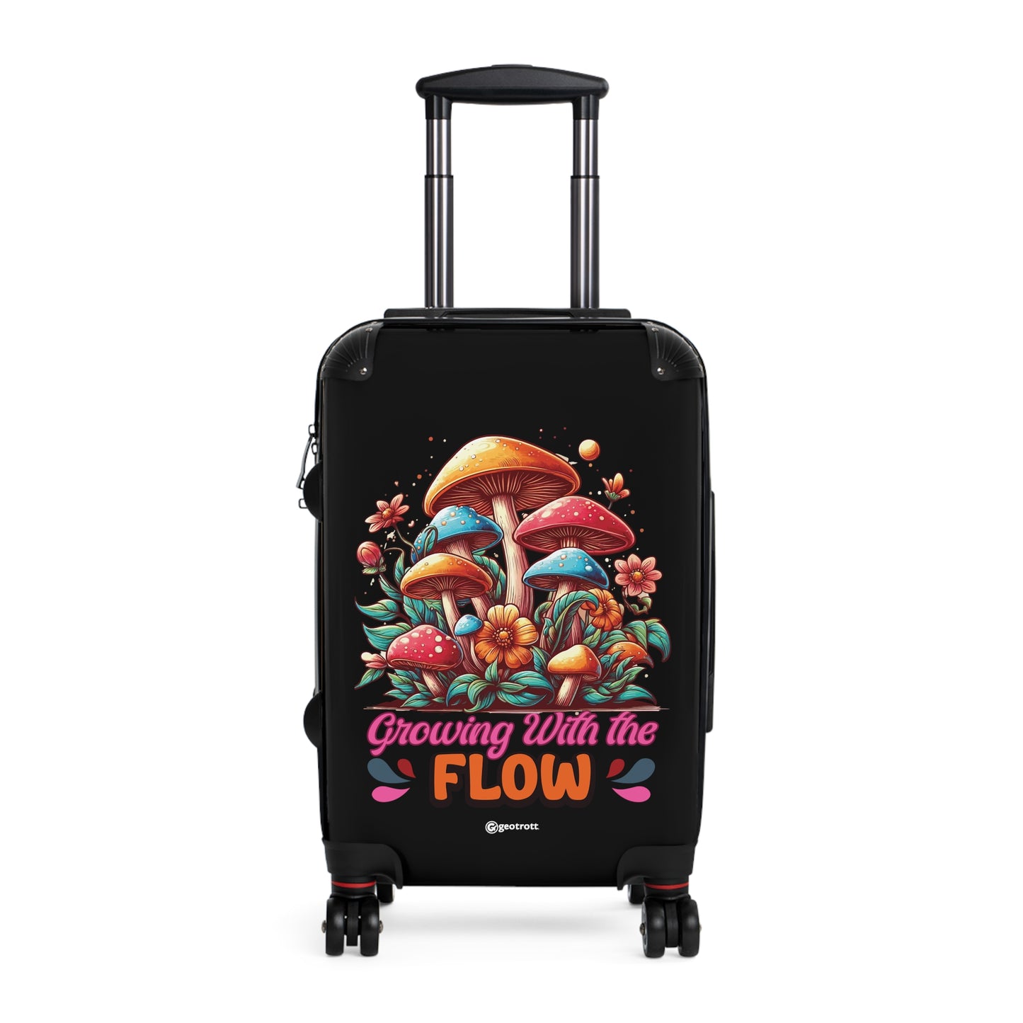 Mushrooms Chroom Funny Inspirational Luggage Bag Rolling Suitcase Spinner