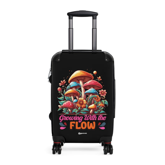 Mushrooms Chroom Funny Inspirational Luggage Bag Rolling Suitcase Spinner