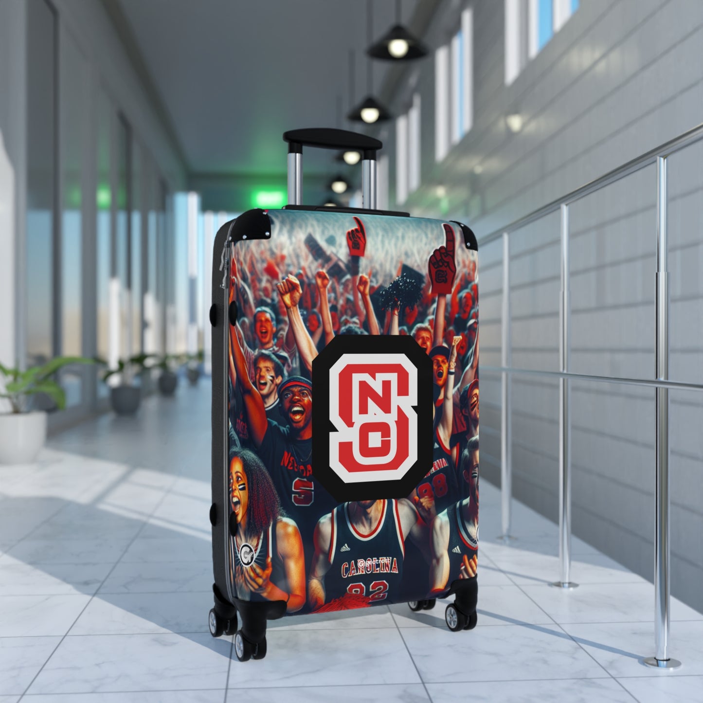 North Carolina State Basketball Team University College Teams Luggage Bag Rolling Suitcase Spinner