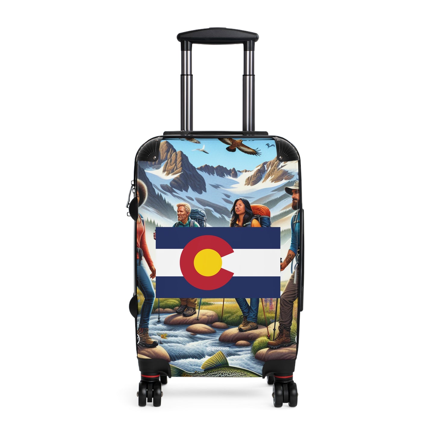 Colorado Usa State Flags Luggage Bag Rolling Suitcase Spinner