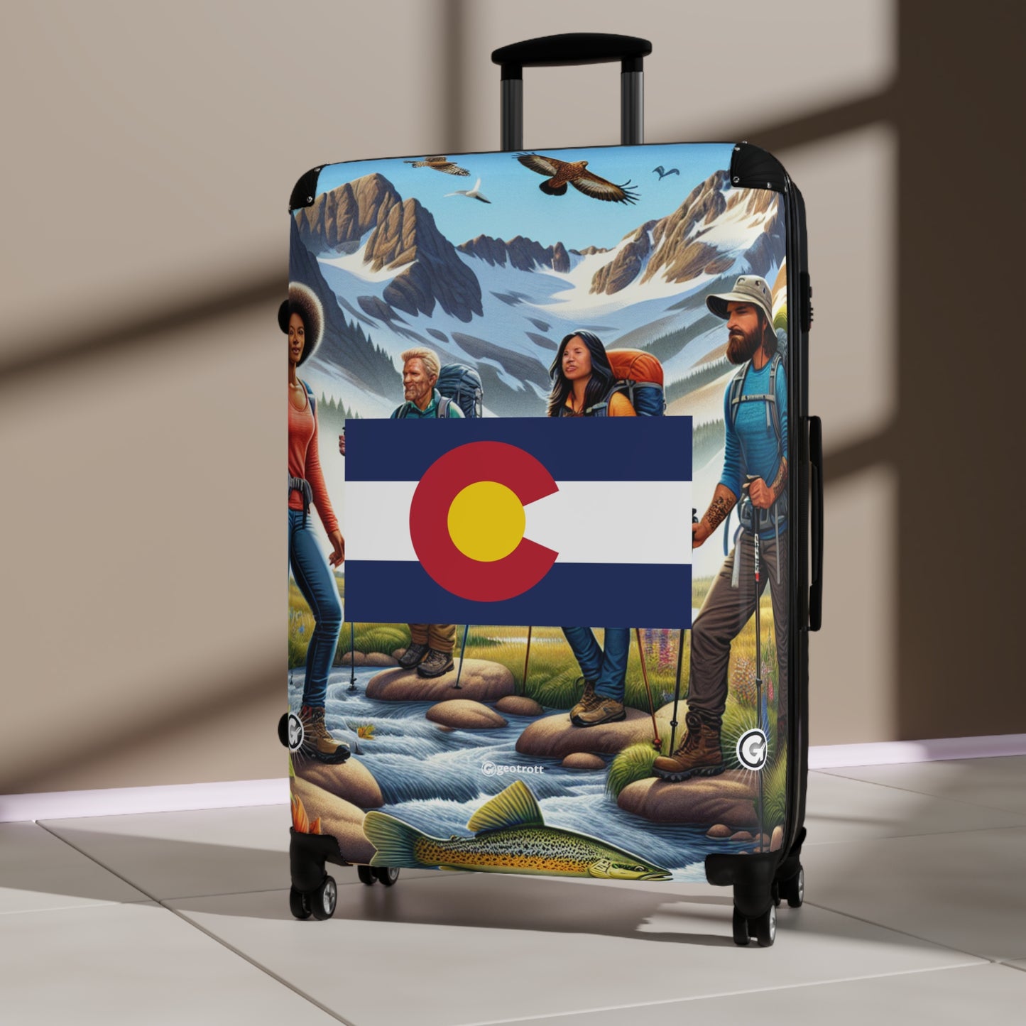 Colorado Usa State Flags Luggage Bag Rolling Suitcase Spinner