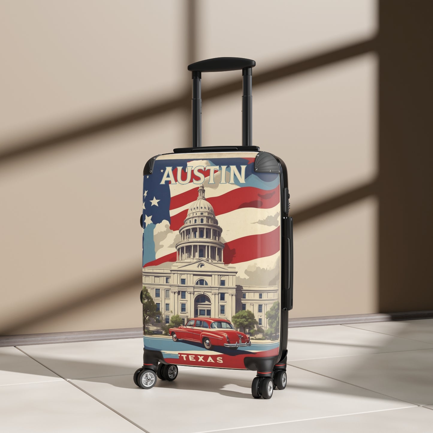 Austin Americana: Vintage Texas Capitol Poster, Retro 1950S Travel Art Vintage Travel Poster