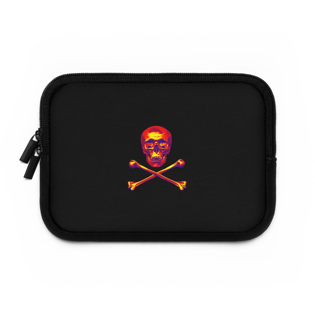 Geotrott Blue Red Yellow Skull And Bones Black Laptop Sleeve