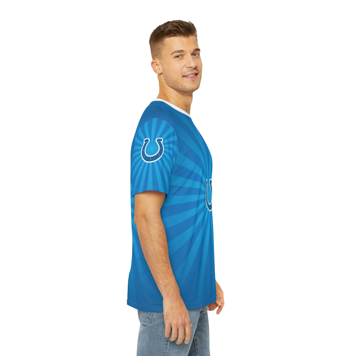 Geotrott NFL Indianapolis Colts Men's Polyester All Over Print Tee T-Shirt-All Over Prints-Geotrott