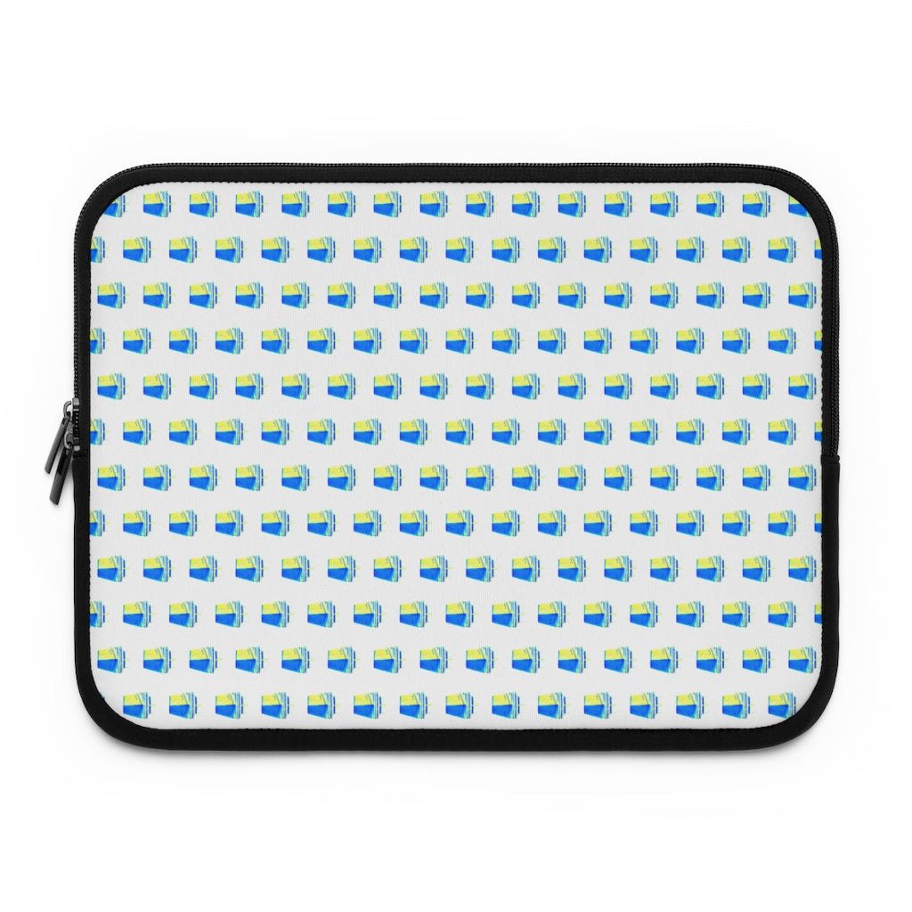 Geotrott Old Blue Cruise Ships Pattern White Laptop Sleeve