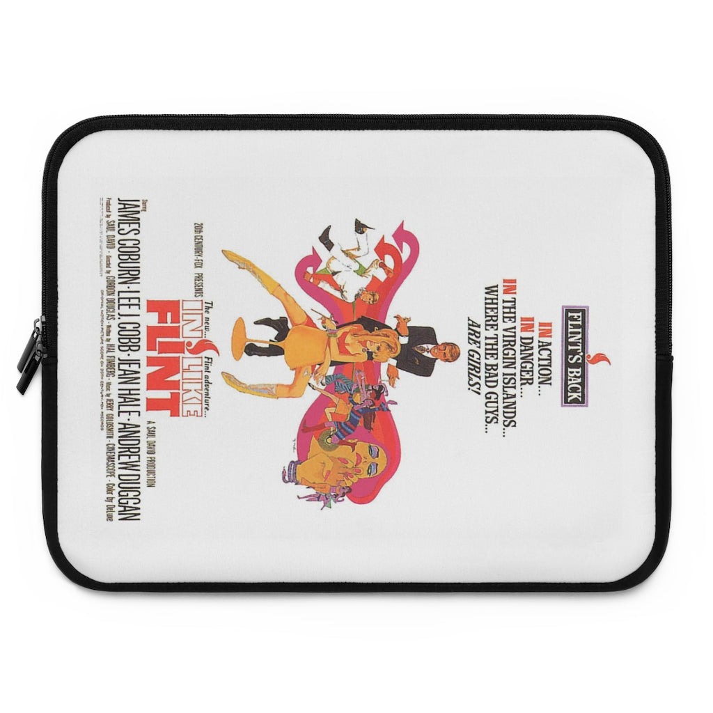 Geotrott In Like Flint Movie Poster Laptop Sleeve