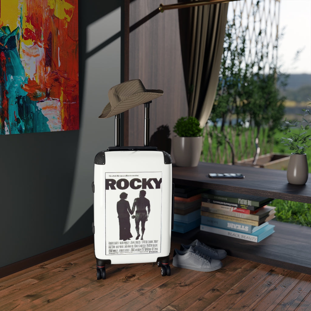 Getrott Rocky 1 Movie Poster Collection Cabin Suitcase Inner Pockets Extended Storage Adjustable Telescopic Handle Inner Pockets Double wheeled Polycarbonate Hard-shell Built-in Lock