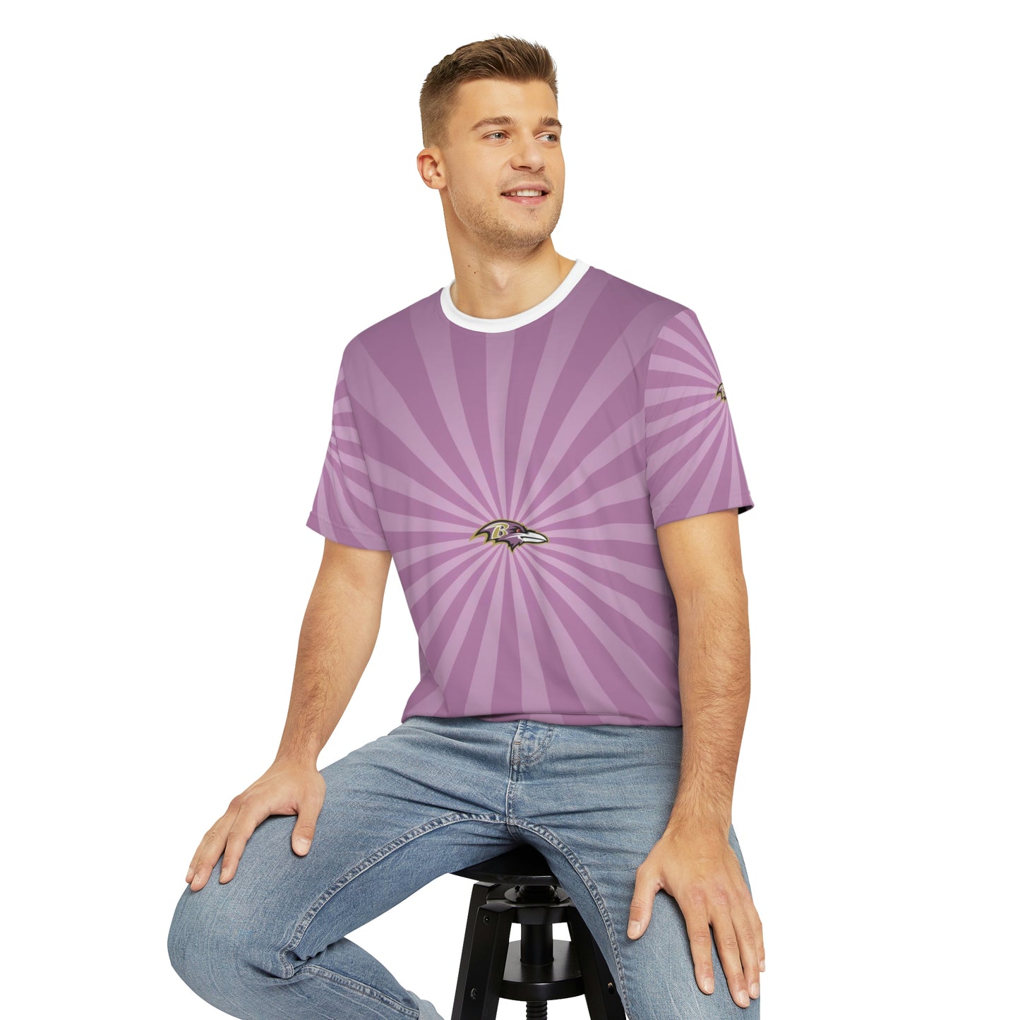 Geotrott NFL Baltimore Ravens Men's Polyester All Over Print Tee T-Shirt-All Over Prints-Geotrott